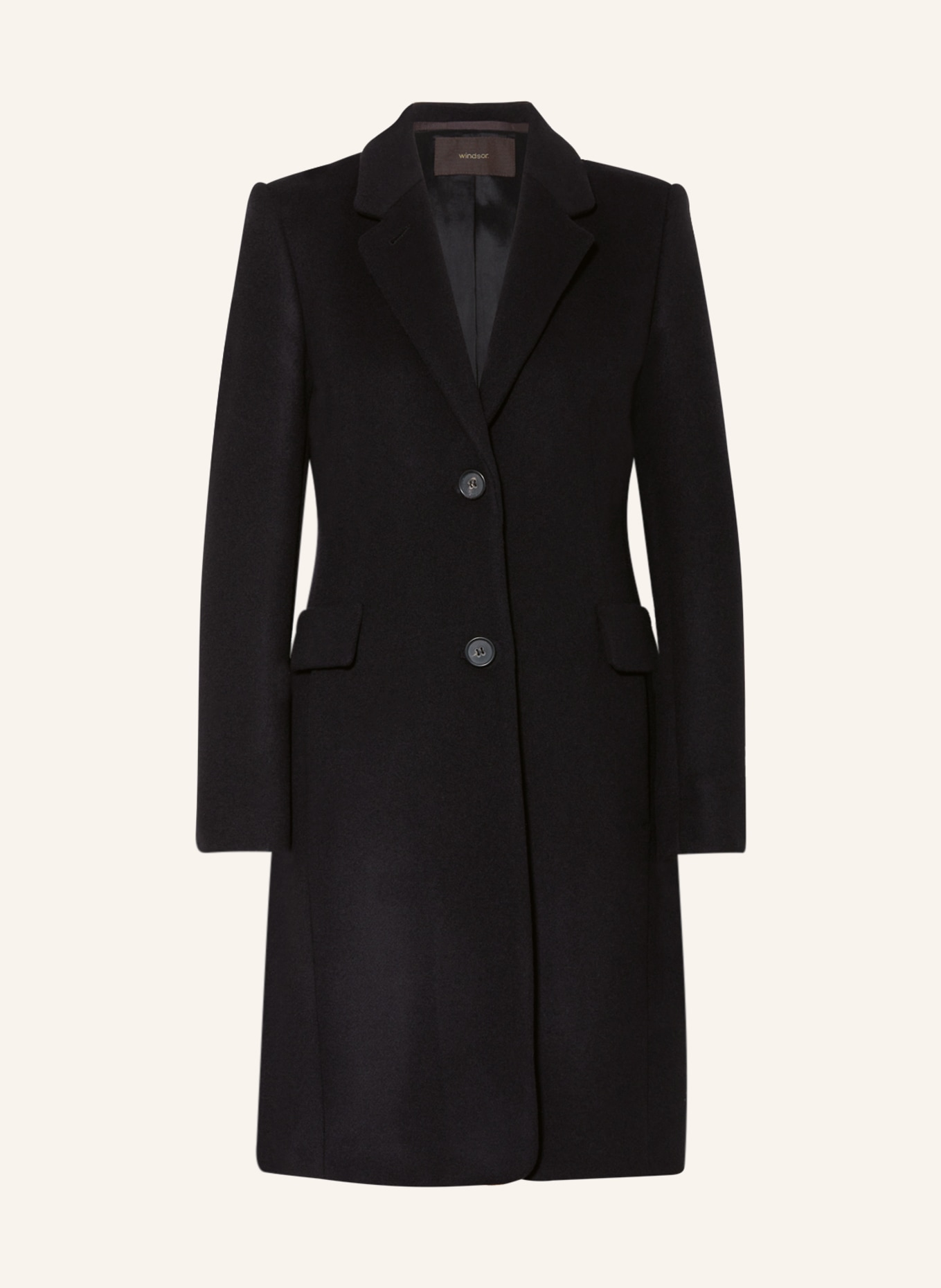 windsor. Wool coat, Color: BLACK (Image 1)