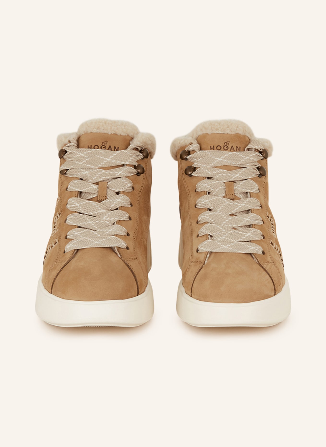 HOGAN High-top sneakers REBEL H562, Color: BEIGE (Image 3)