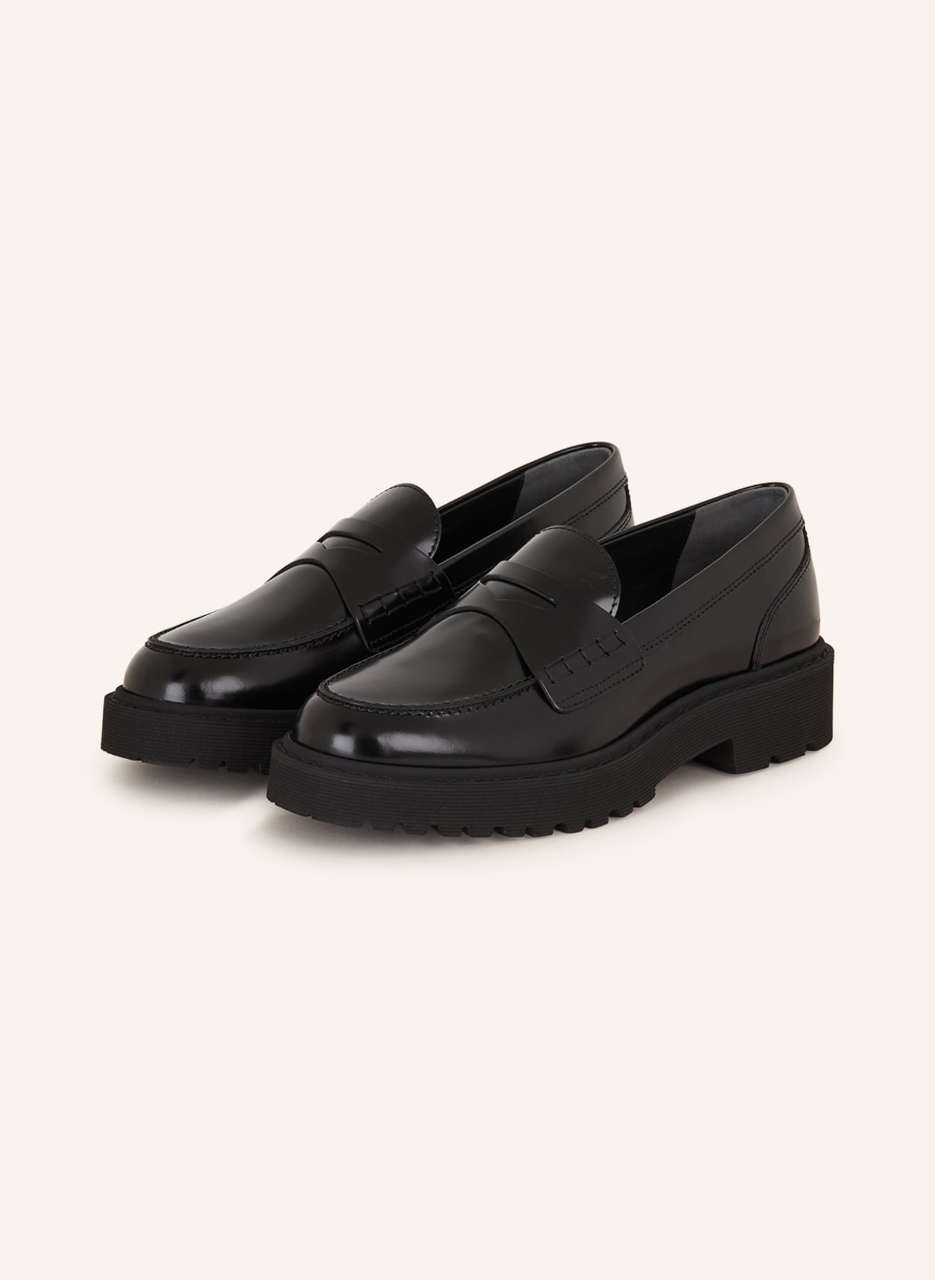HOGAN Penny loafers H543, Color: BLACK (Image 1)