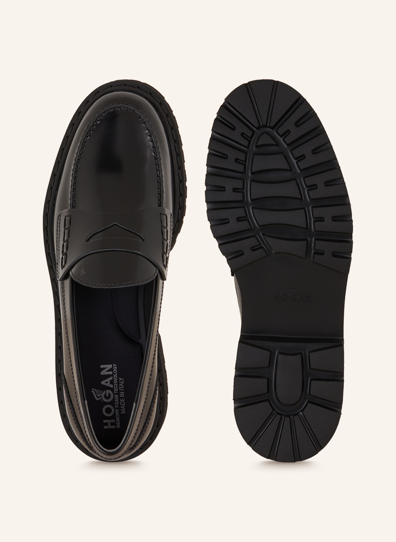 HOGAN Penny loafers H543, Color: BLACK (Image 5)