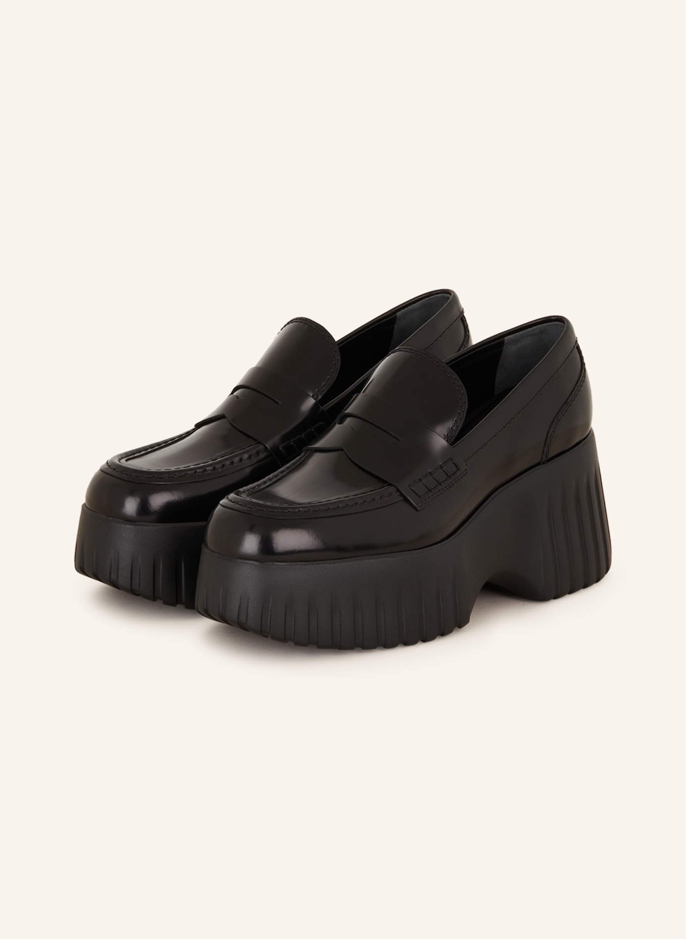 HOGAN Platform loafers H651, Color: BLACK (Image 1)