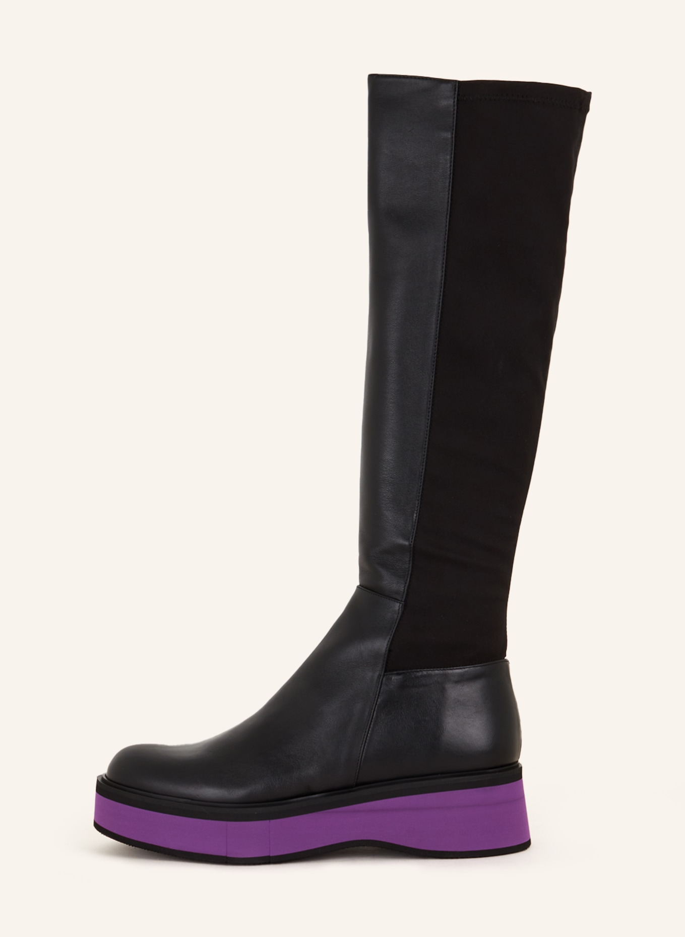 PALOMA BARCELÓ Over the knee boots MILENA, Color: BLACK/ PURPLE (Image 4)