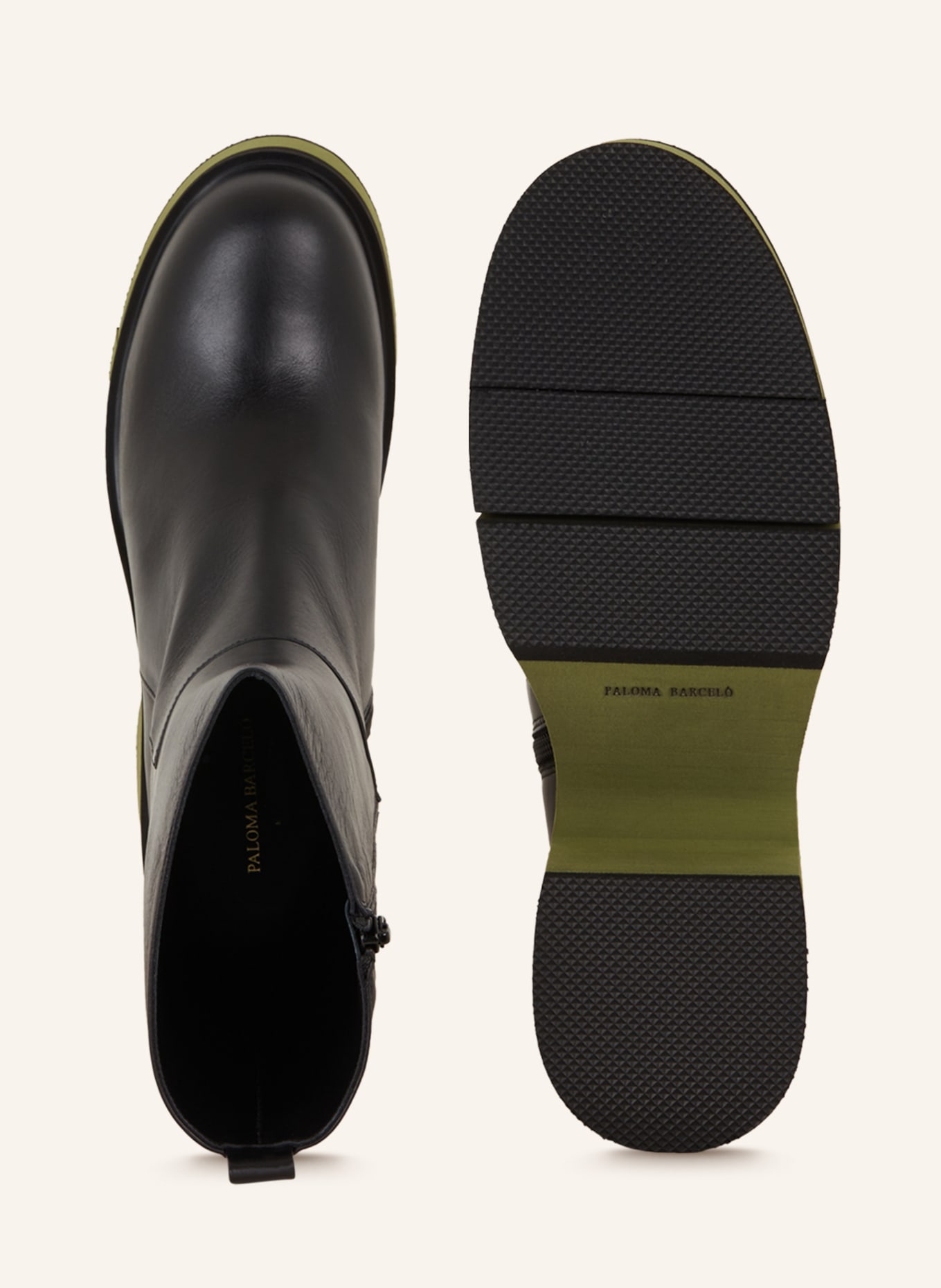 PALOMA BARCELÓ Platform Boots BROOK, Color: BLACK/ GREEN (Image 6)
