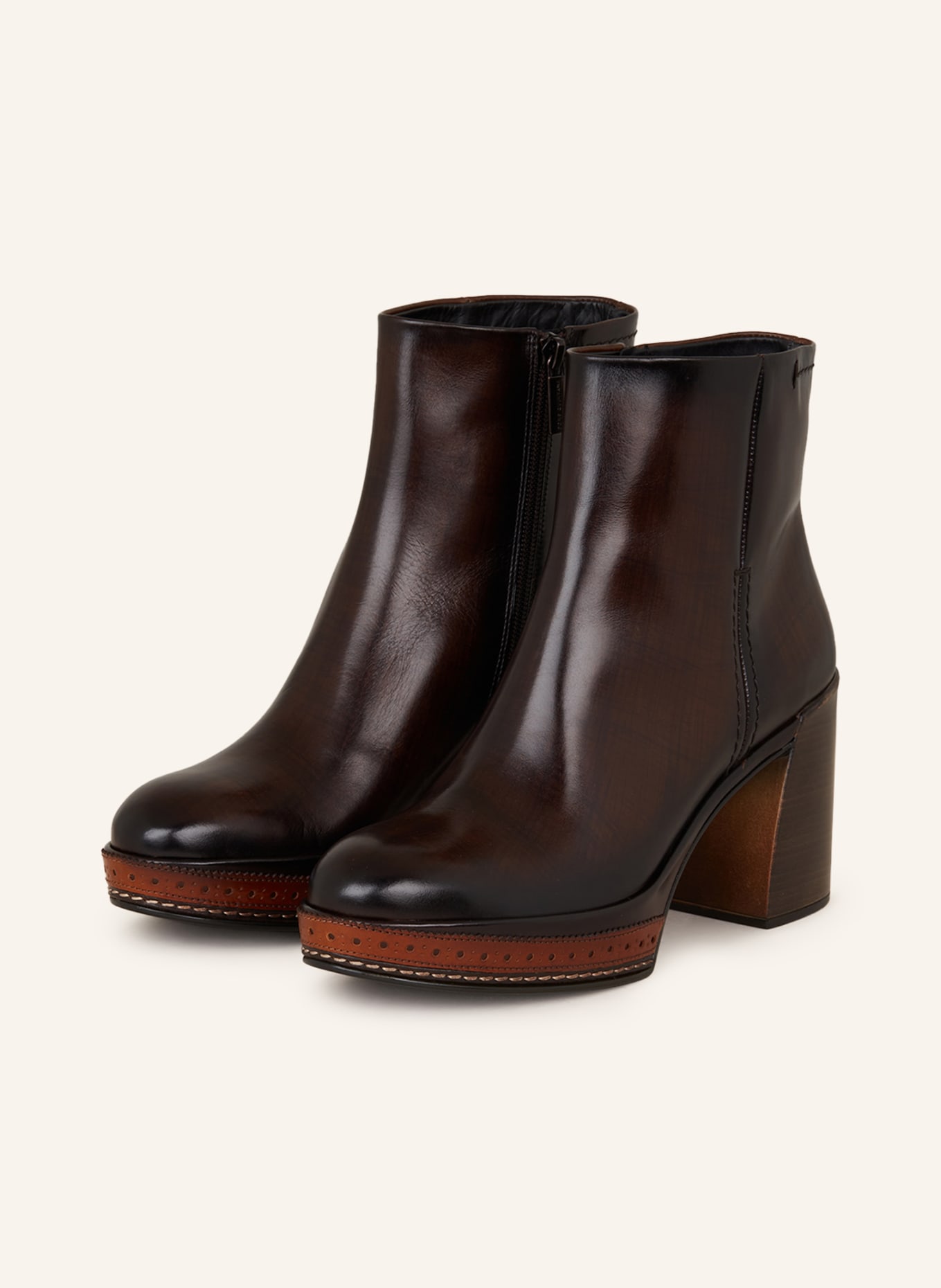 PONS QUINTANA Ankle boots AMELIA, Color: DARK BROWN (Image 1)
