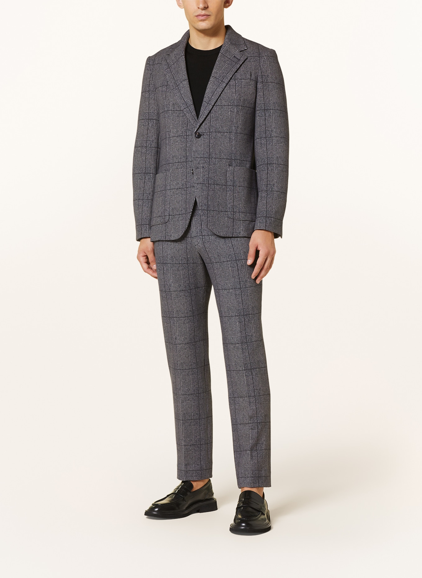 CIRCOLO 1901 Suit jacket extra slim fit made of jersey, Color: DARK BLUE/ LIGHT GRAY (Image 2)