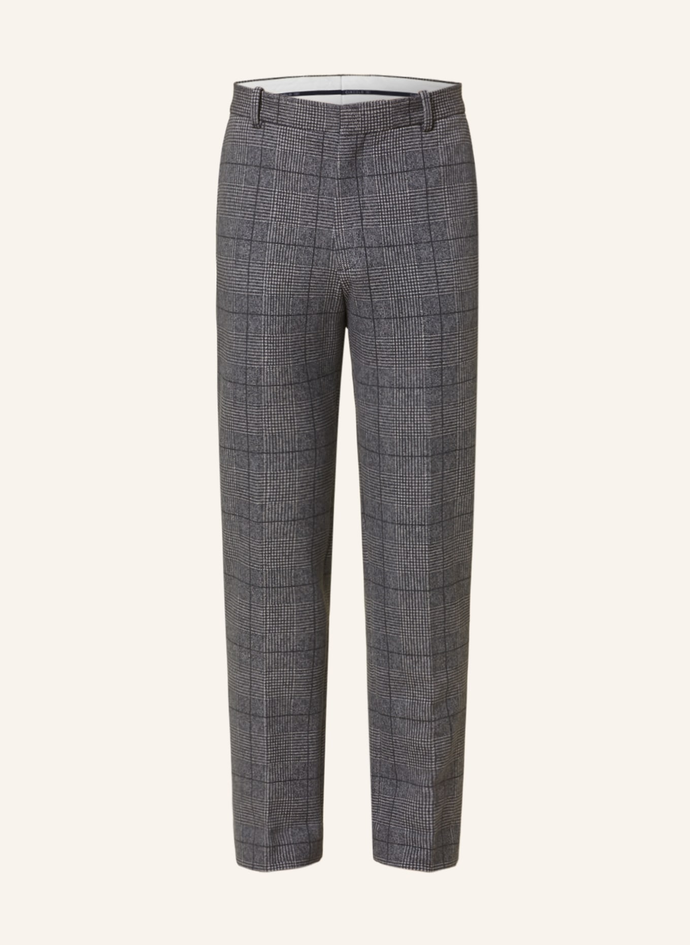 CIRCOLO 1901 Suit trousers regular fit made of jersey, Color: GRAY/ BLUE (Image 1)