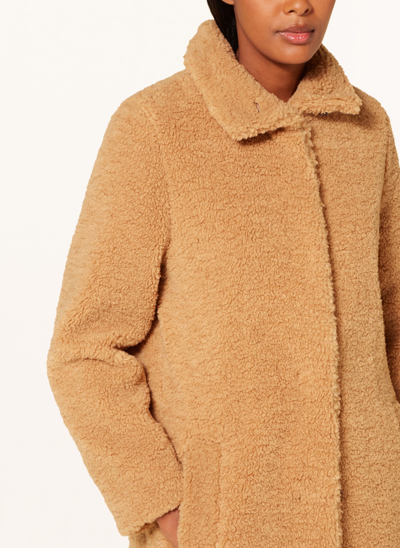 BOSS Faux fur coat CETEDIA, Color: BEIGE (Image 4)