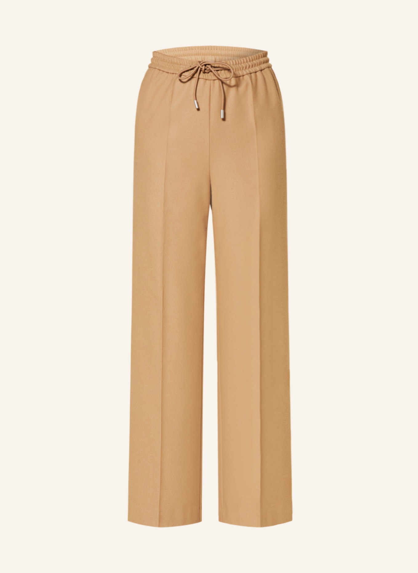 BOSS Wide leg trousers TAVITE in flannel, Color: 260 MEDIUM BEIGE (Image 1)