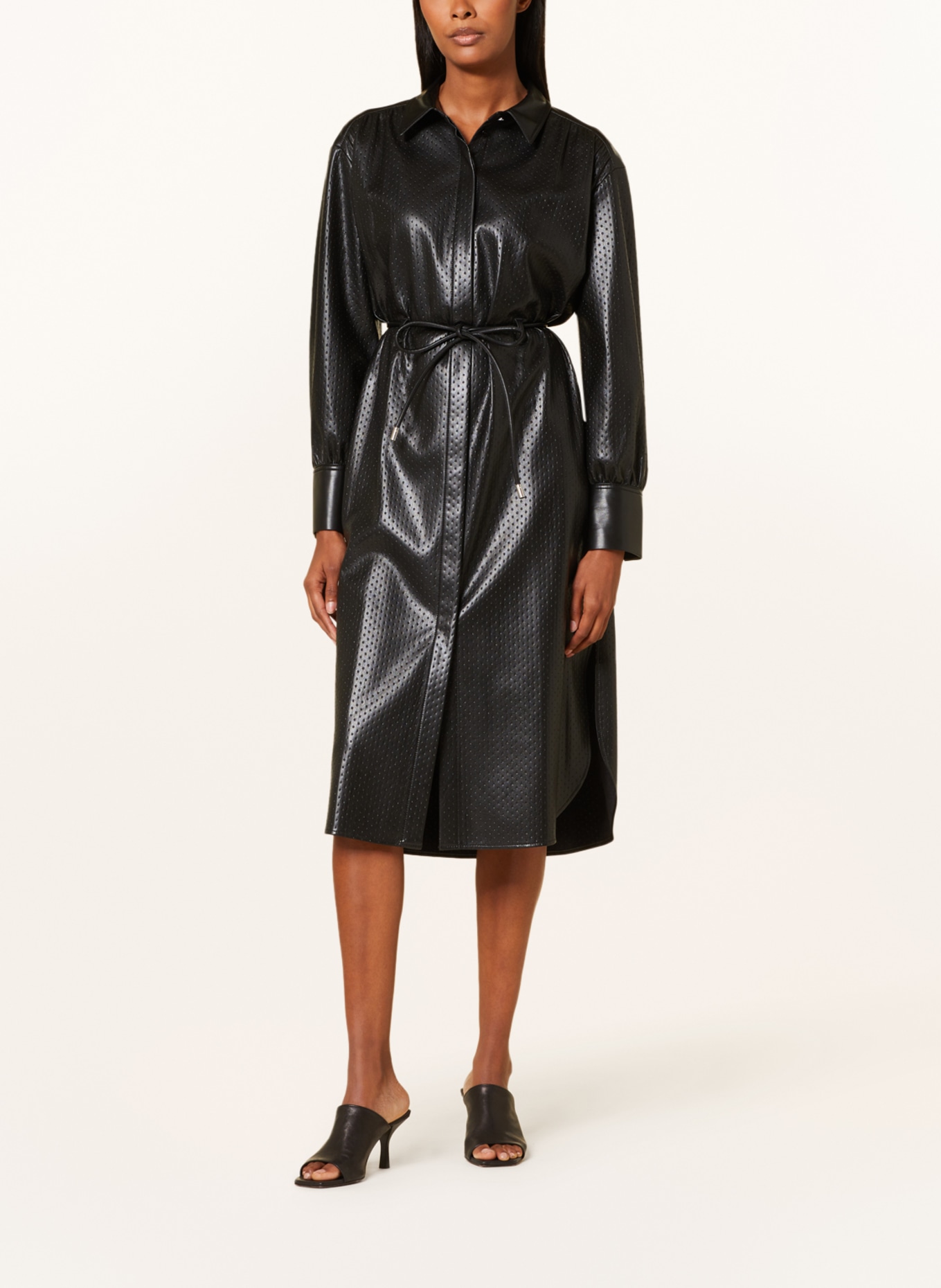 BOSS Shirt dress DIBANORA in leather look