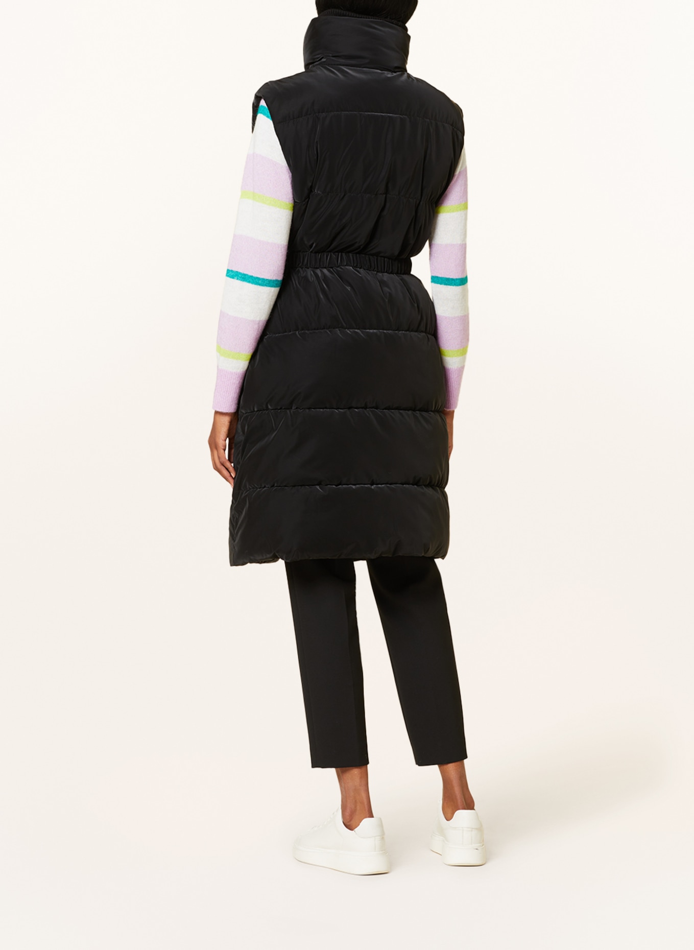 BOSS Quilted vest POPPIN, Color: BLACK (Image 3)