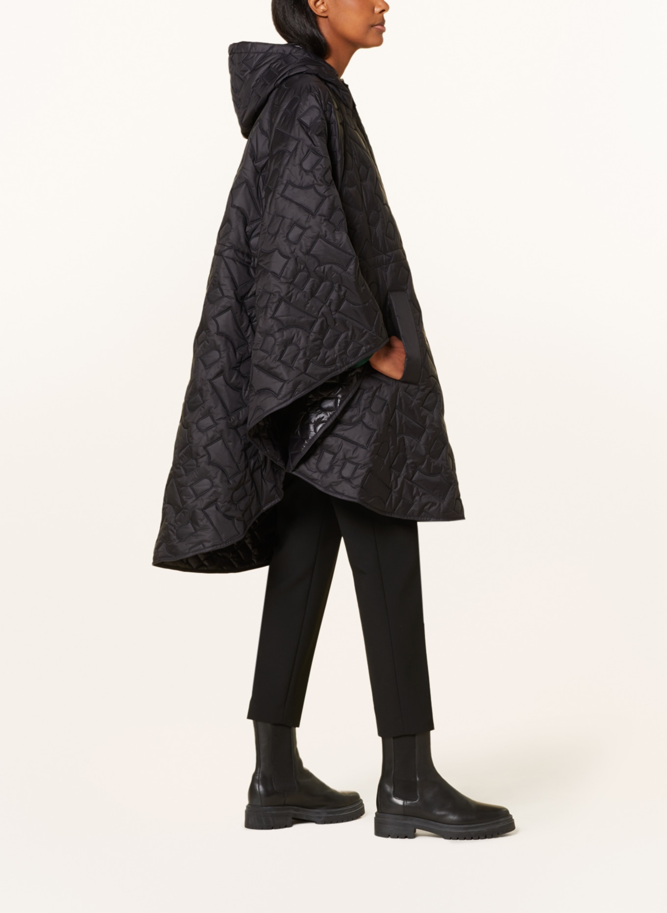 BOSS Quilted cape PASSITO, Color: BLACK (Image 4)