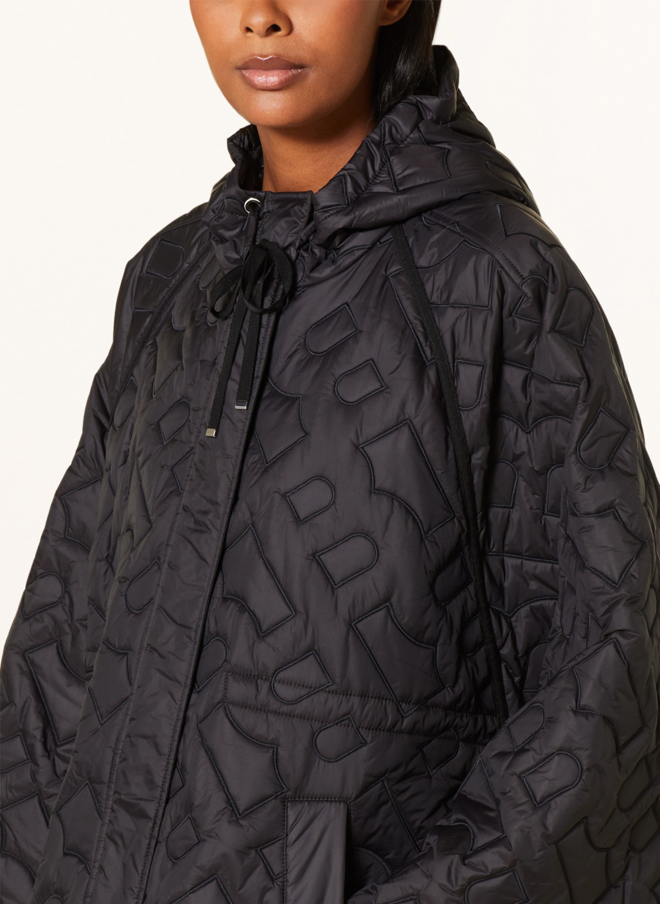 BOSS Quilted cape PASSITO, Color: BLACK (Image 5)
