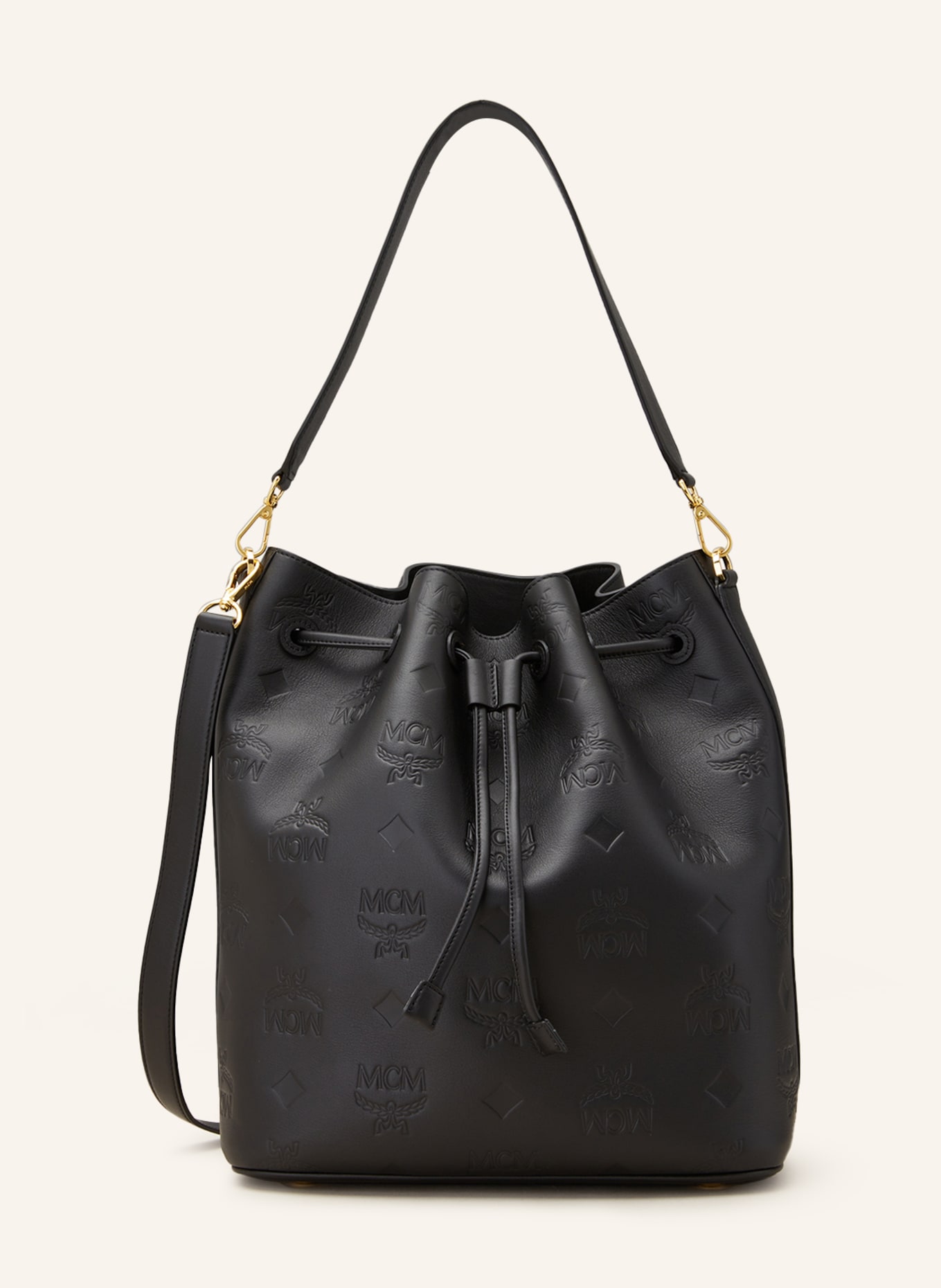 MCM Handbag DESSAU with pouch in black