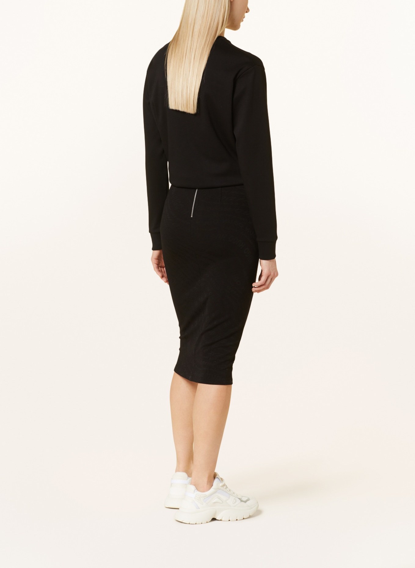 HUGO Jersey skirt NOLYMPIA, Color: BLACK (Image 3)
