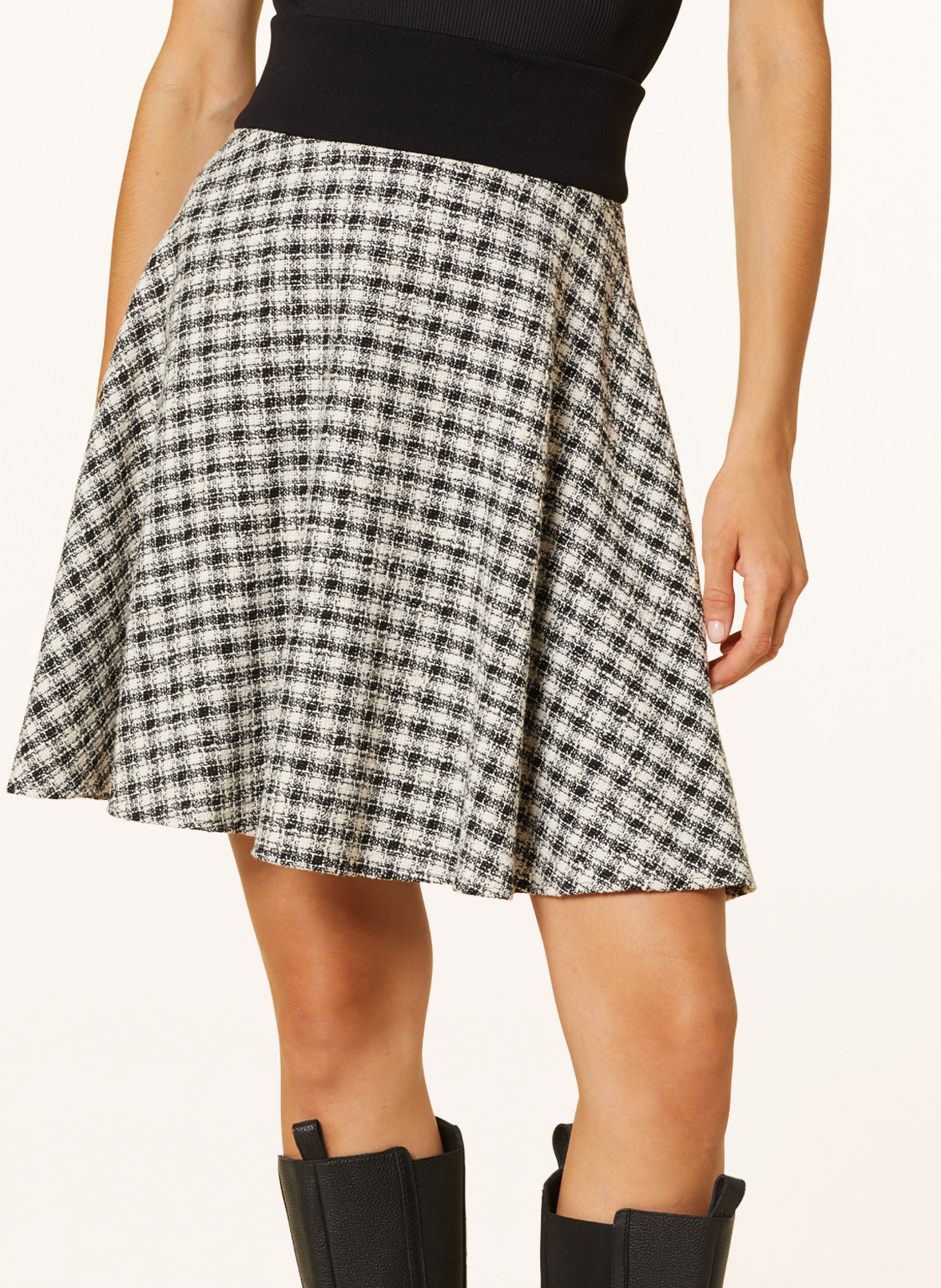 HUGO Tweed skirt ROMESI, Color: BLACK/ WHITE (Image 4)