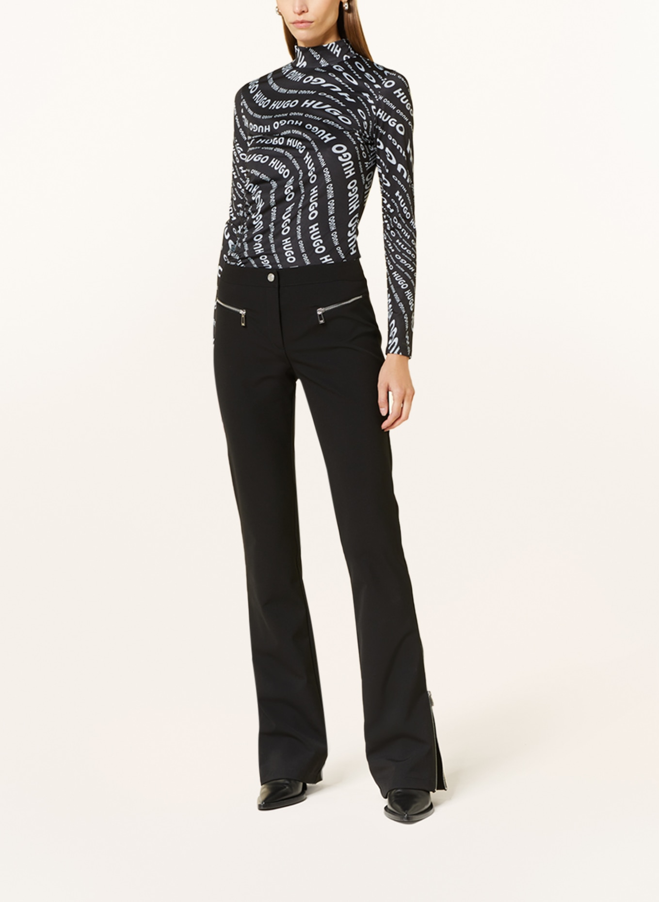 HUGO Long sleeve shirt DACHORA, Color: BLACK (Image 2)