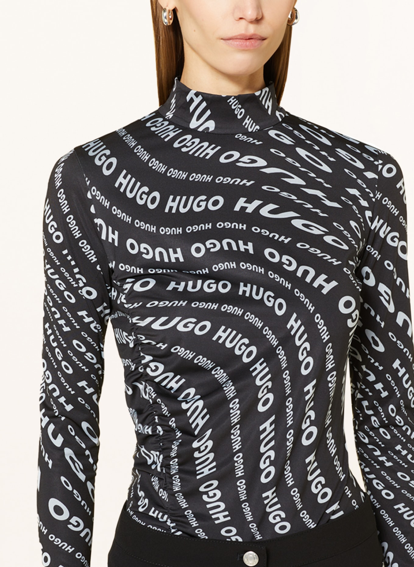 HUGO Long sleeve shirt DACHORA, Color: BLACK (Image 4)