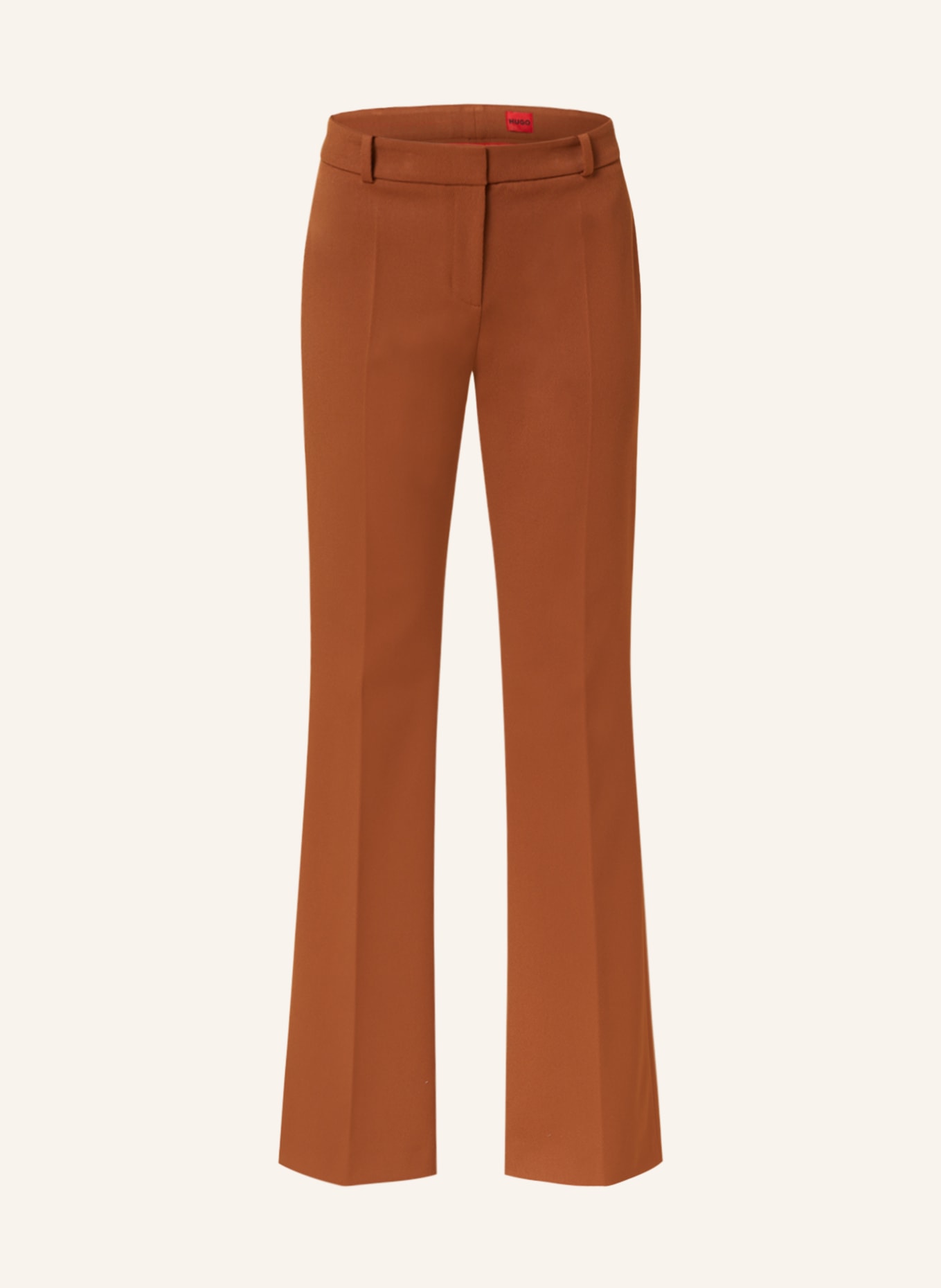 HUGO Wide leg trousers HILOTINNA, Color: BROWN (Image 1)