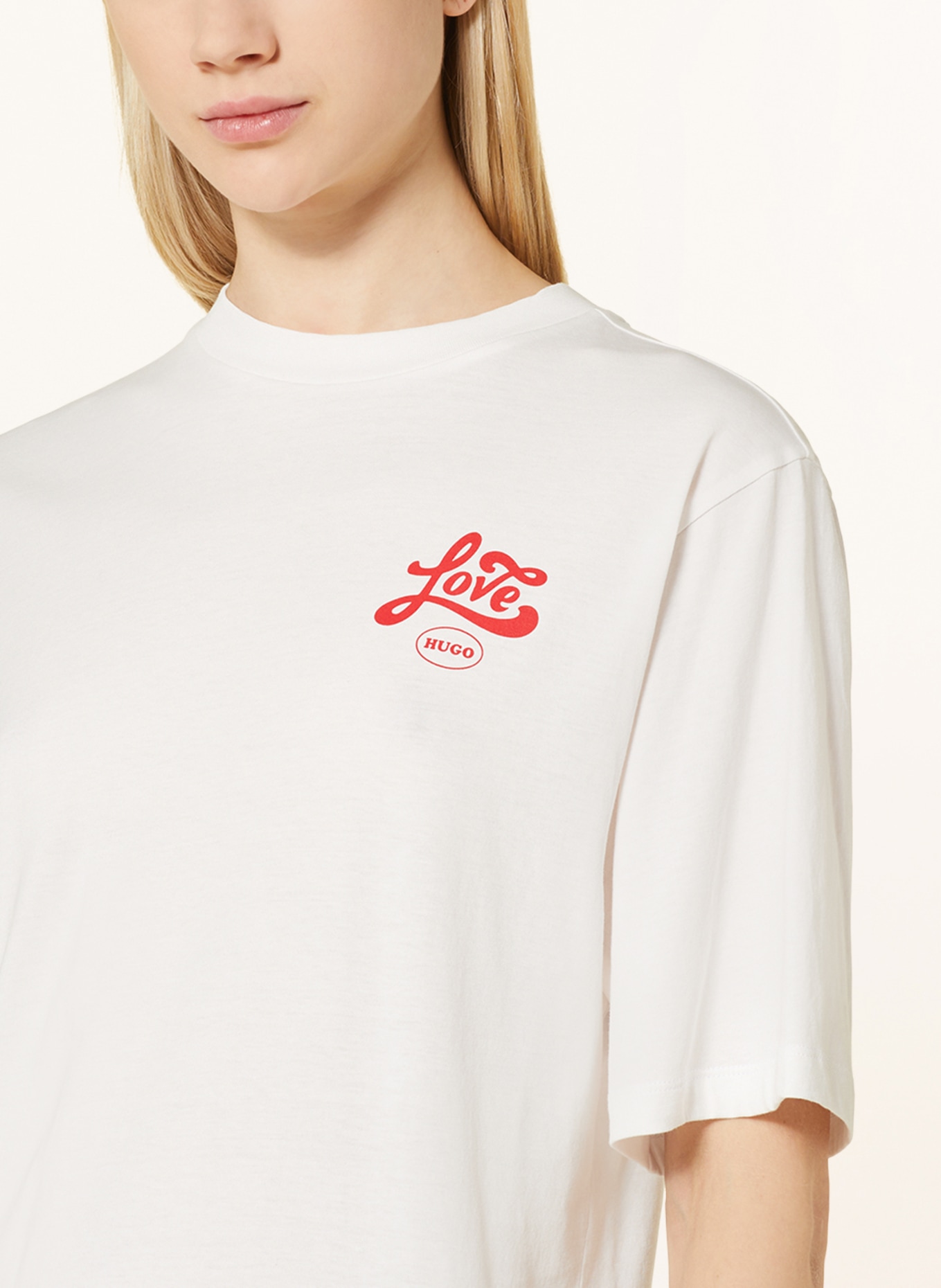 HUGO T-Shirt DALONIA, Farbe: WEISS (Bild 4)