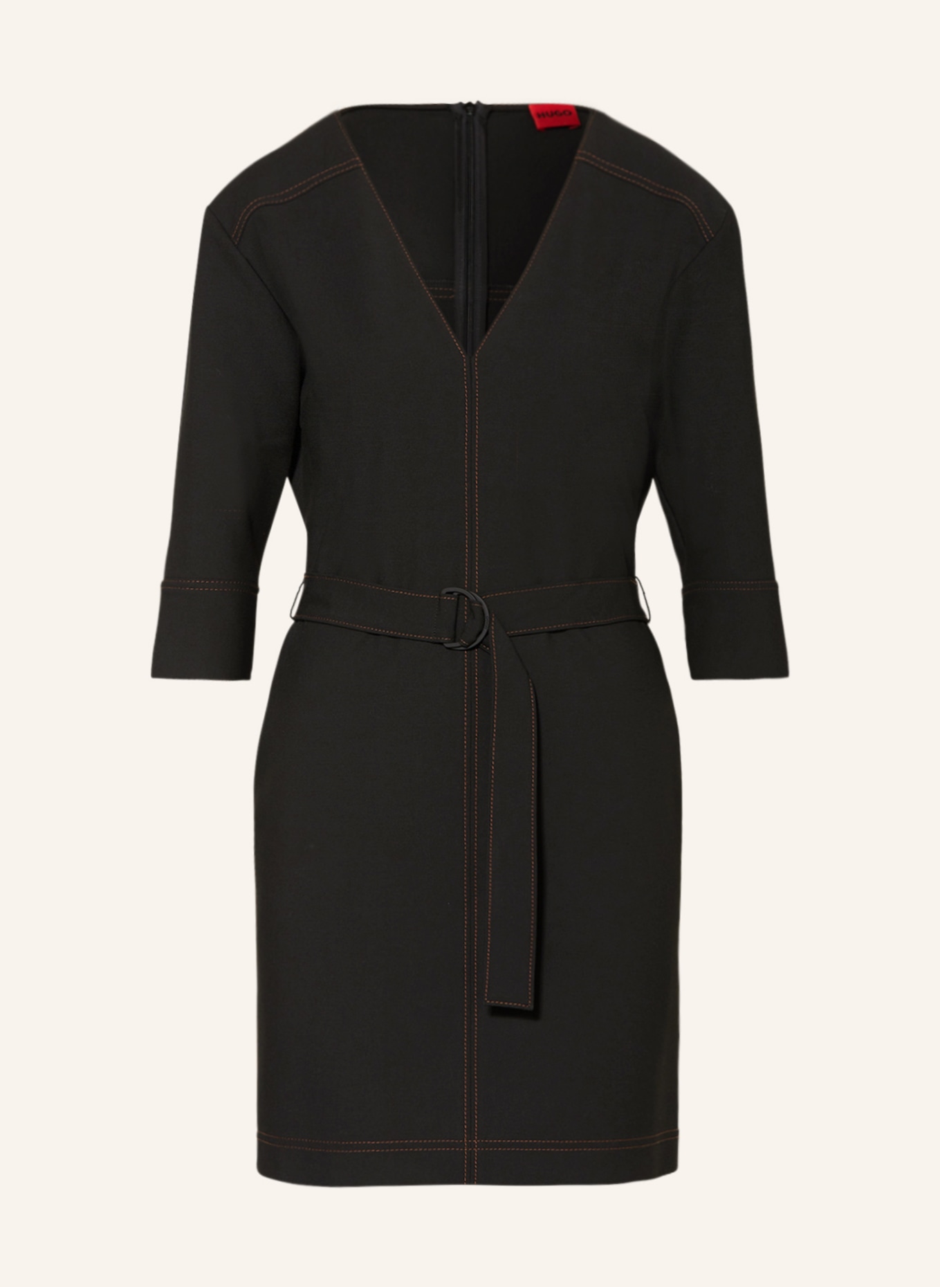 HUGO Dress KOSILA with 3/4 sleeves, Color: BLACK (Image 1)