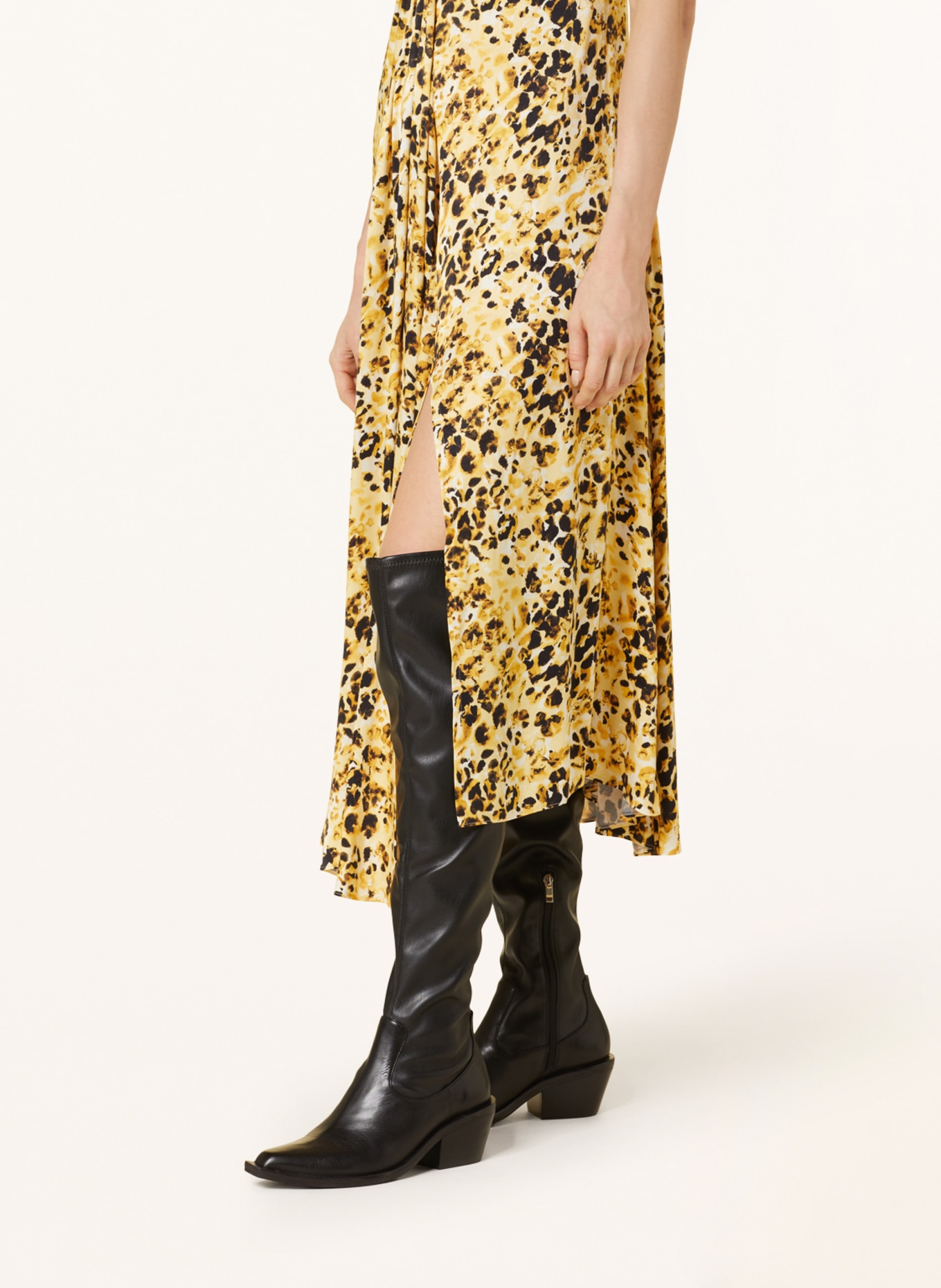 HUGO Dress KOPELINA, Color: DARK YELLOW/ LIGHT YELLOW/ BLACK (Image 4)