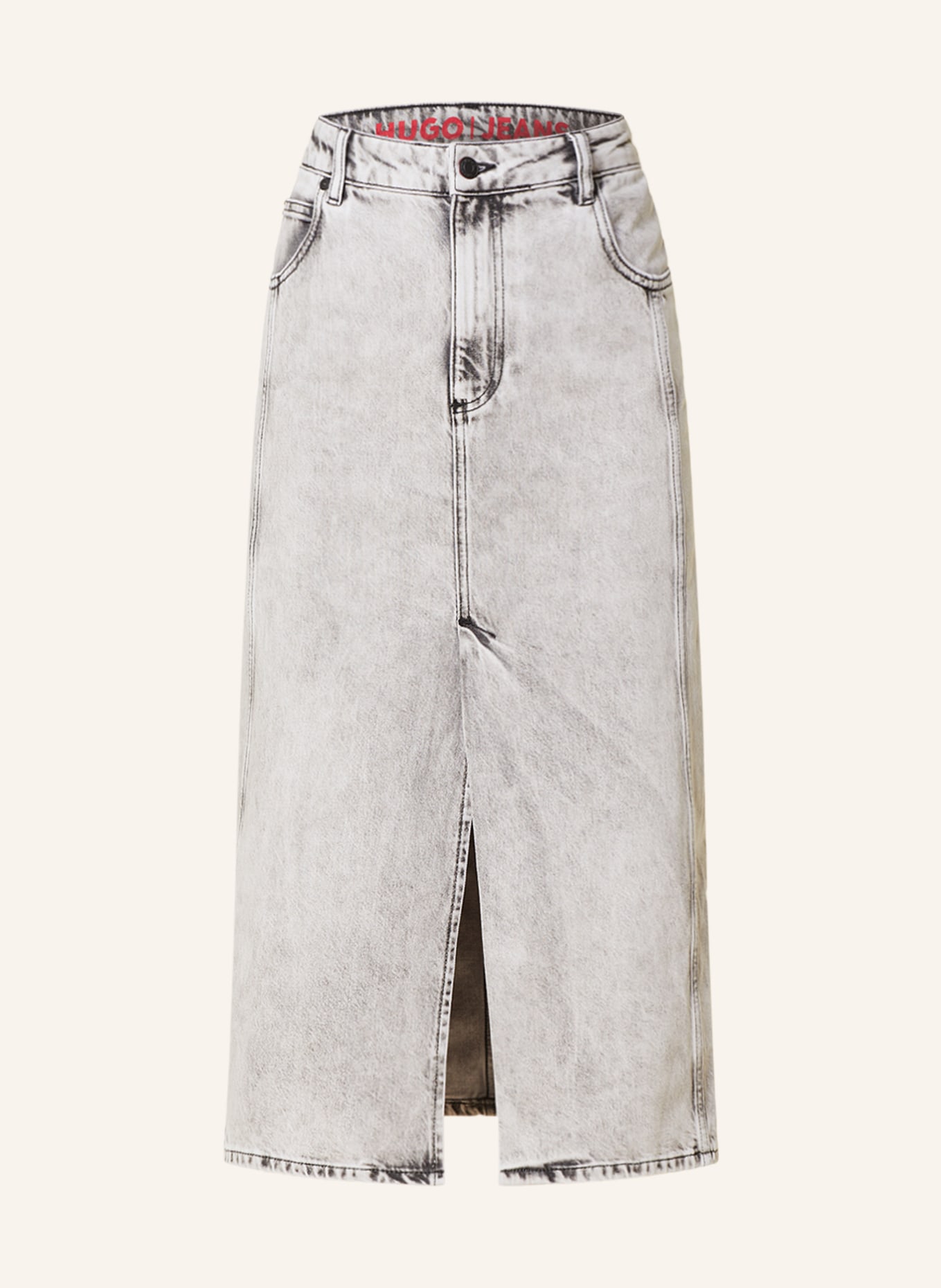HUGO Džínová sukně GADINA, Barva: ŠEDÁ (Obrázek 1)