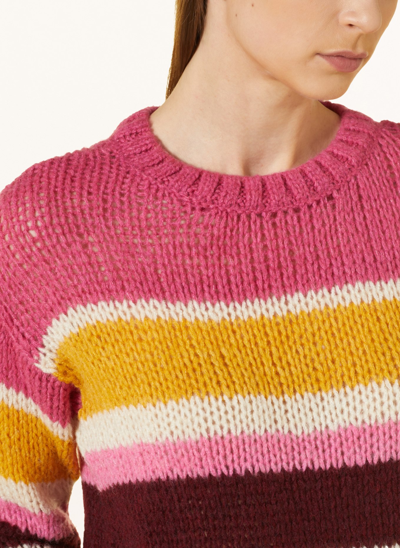 MORE & MORE Sweater, Color: PINK/ YELLOW/ FUCHSIA (Image 4)