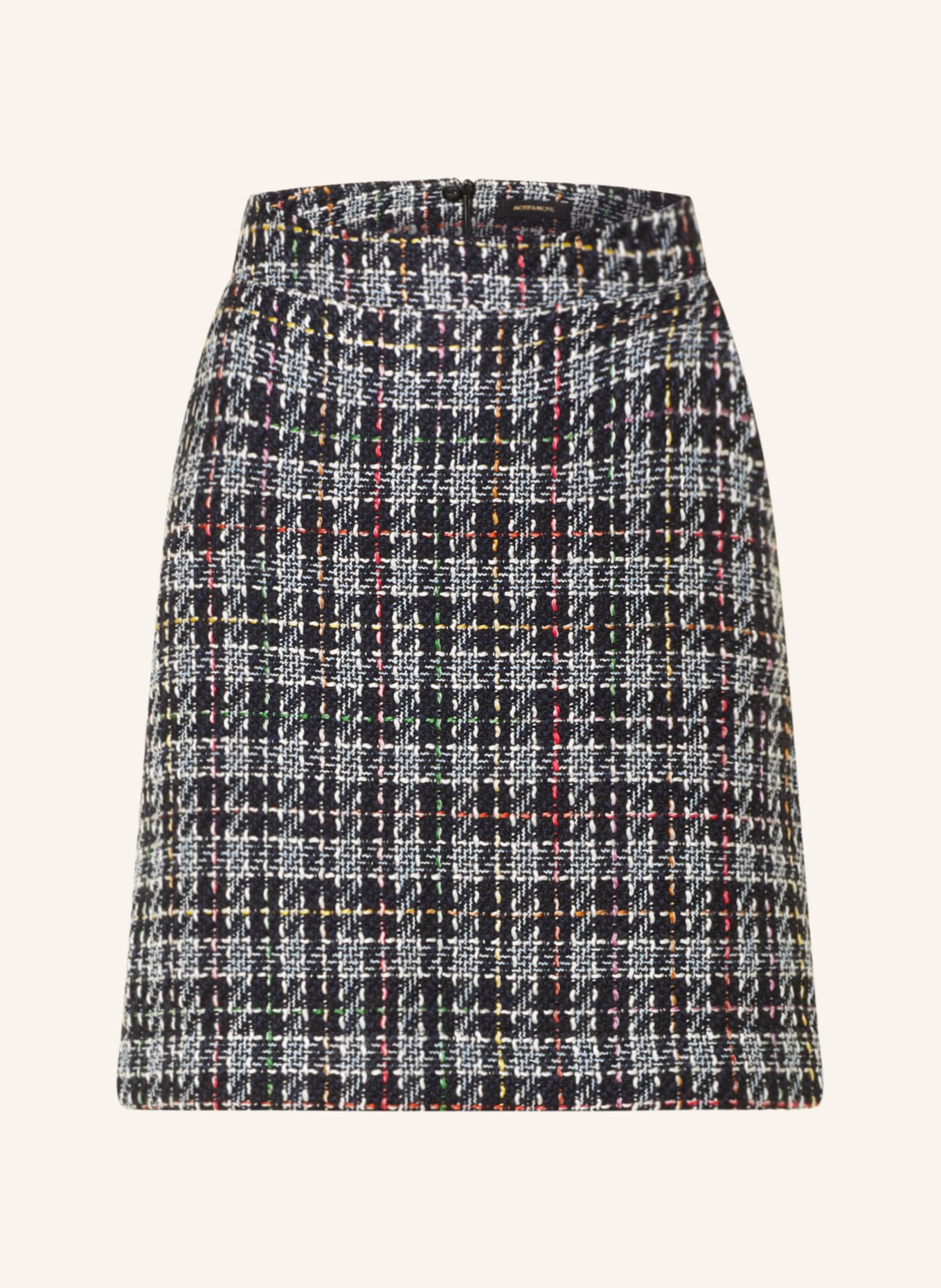 MORE & MORE Tweed skirt, Color: BLACK/ WHITE/ GREEN (Image 1)