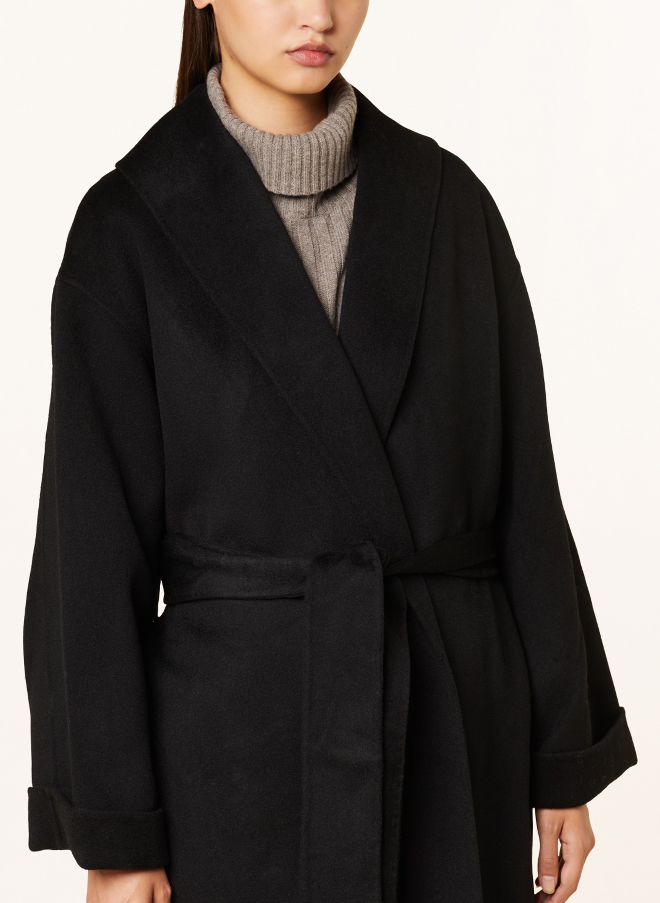 BY MALENE BIRGER Wool coat TRULLEM, Color: BLACK (Image 4)