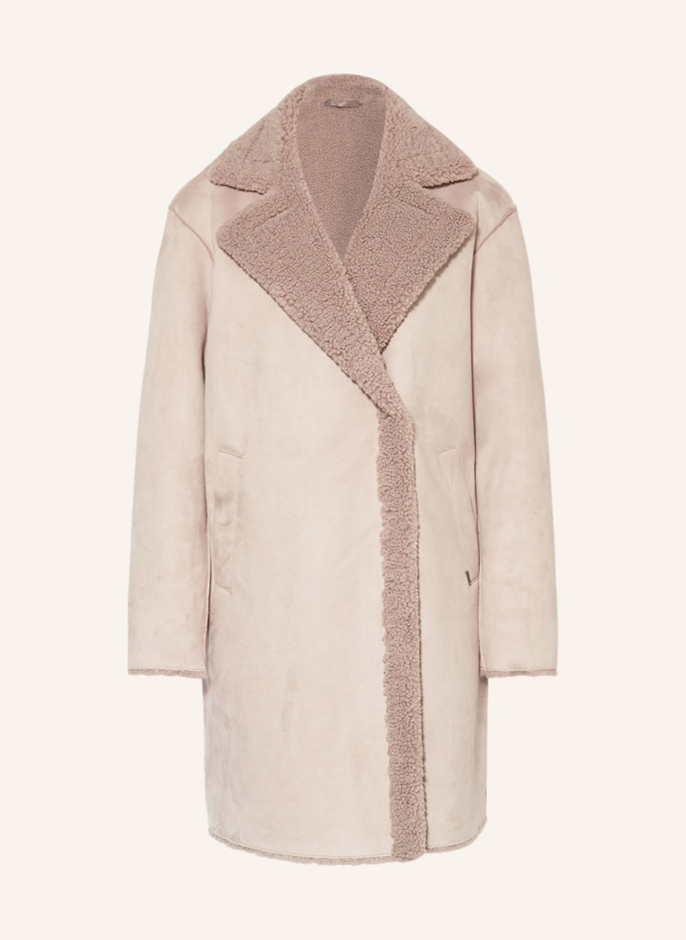 White Label Teddyfell-Mantel in taupe