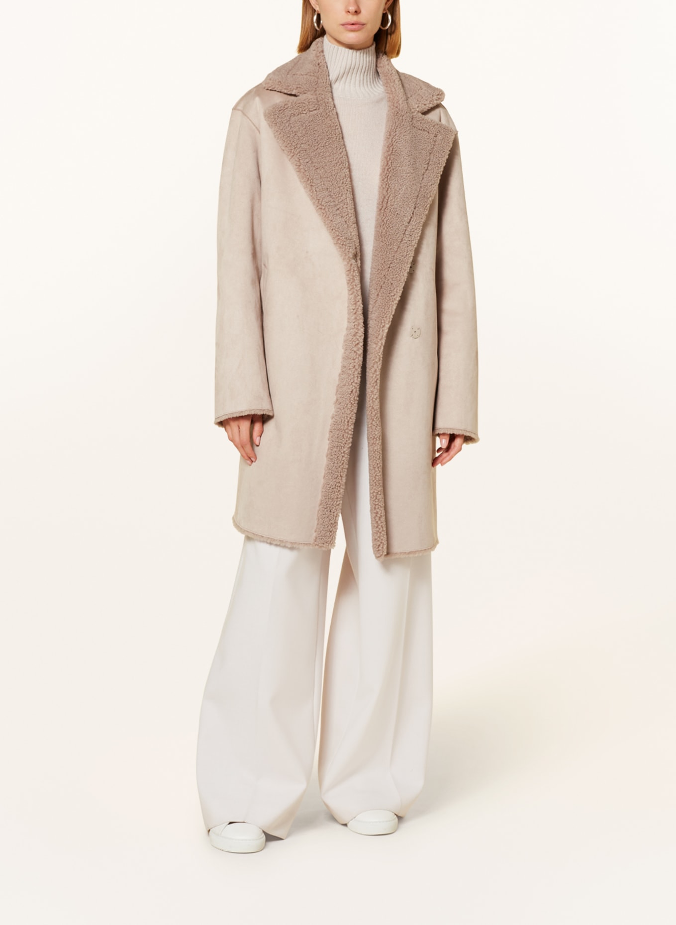 Teddy coat taupe sales