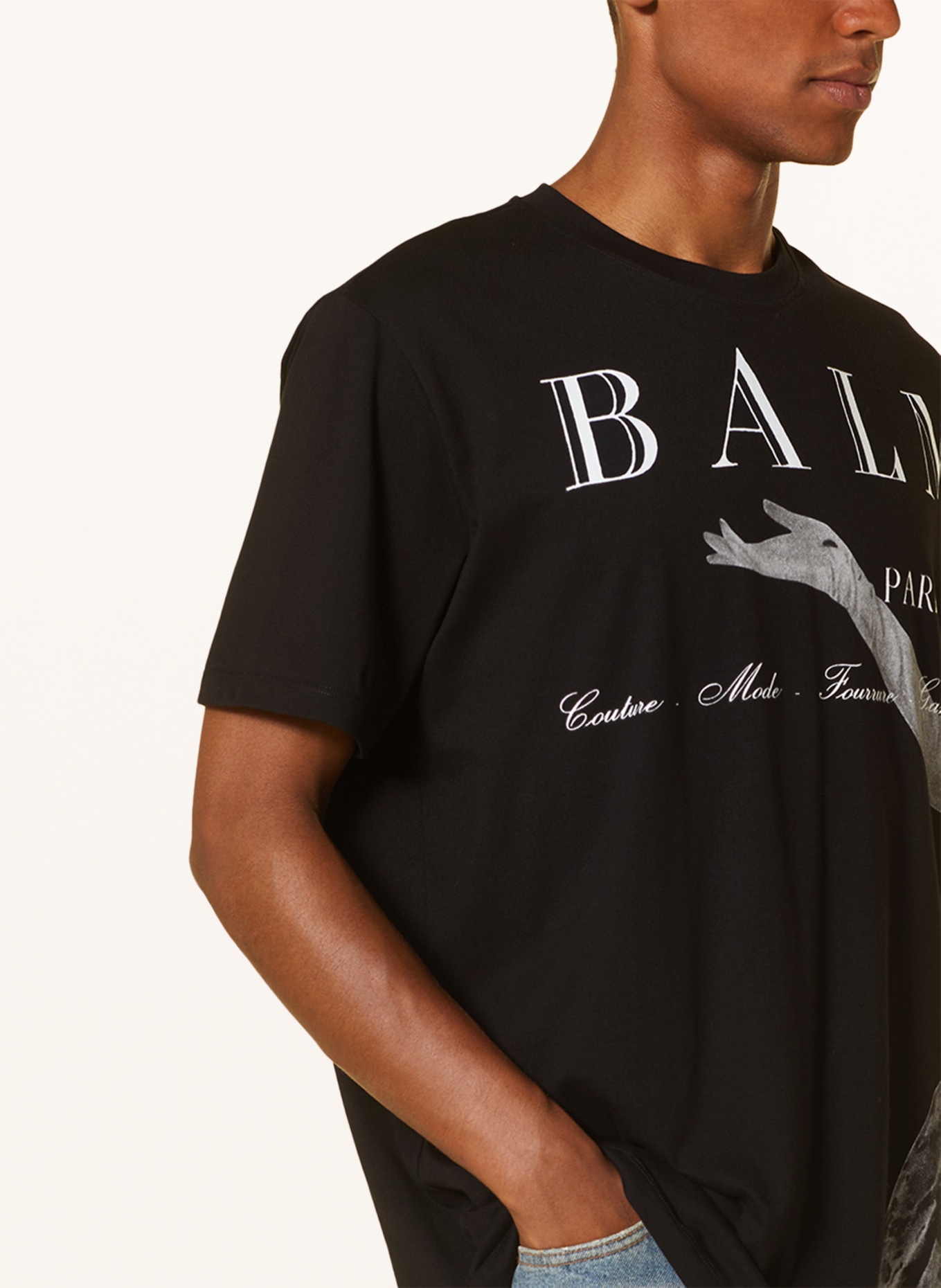 BALMAIN T-shirt, Color: BLACK/ WHITE/ GRAY (Image 4)