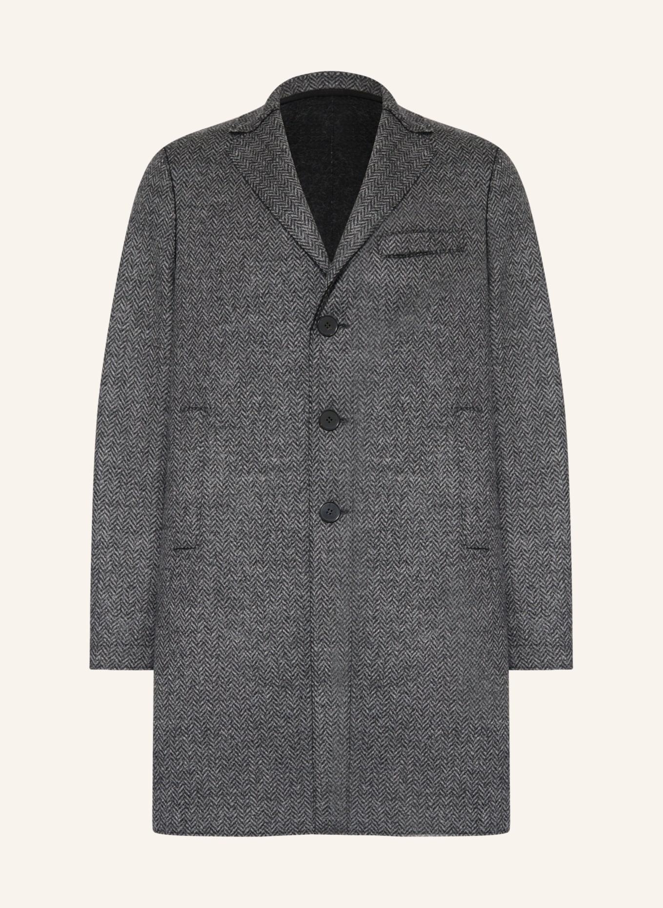 HARRIS WHARF LONDON Wool coat, Color: GRAY/ DARK GRAY (Image 1)