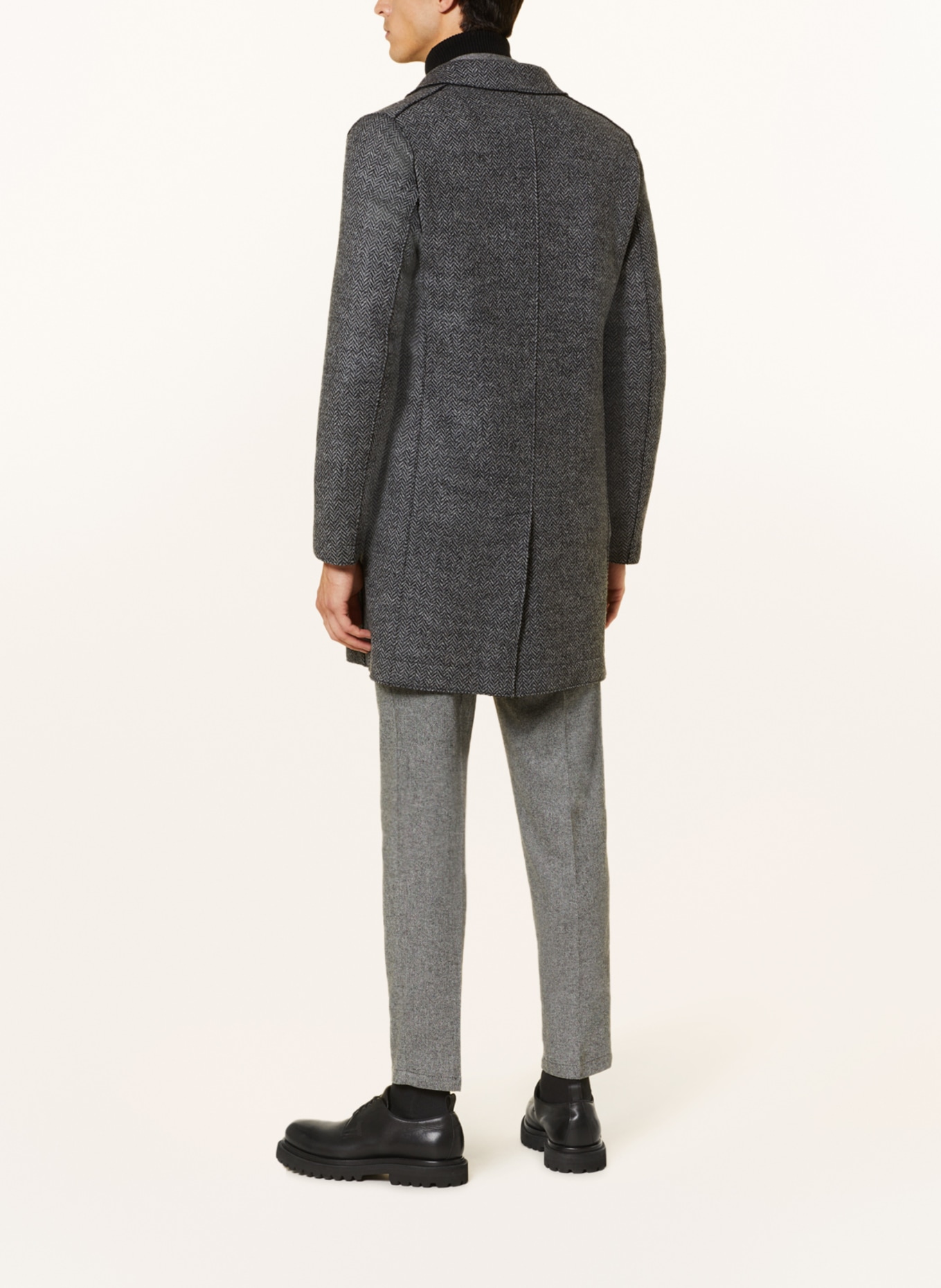 HARRIS WHARF LONDON Wool coat, Color: GRAY/ DARK GRAY (Image 3)