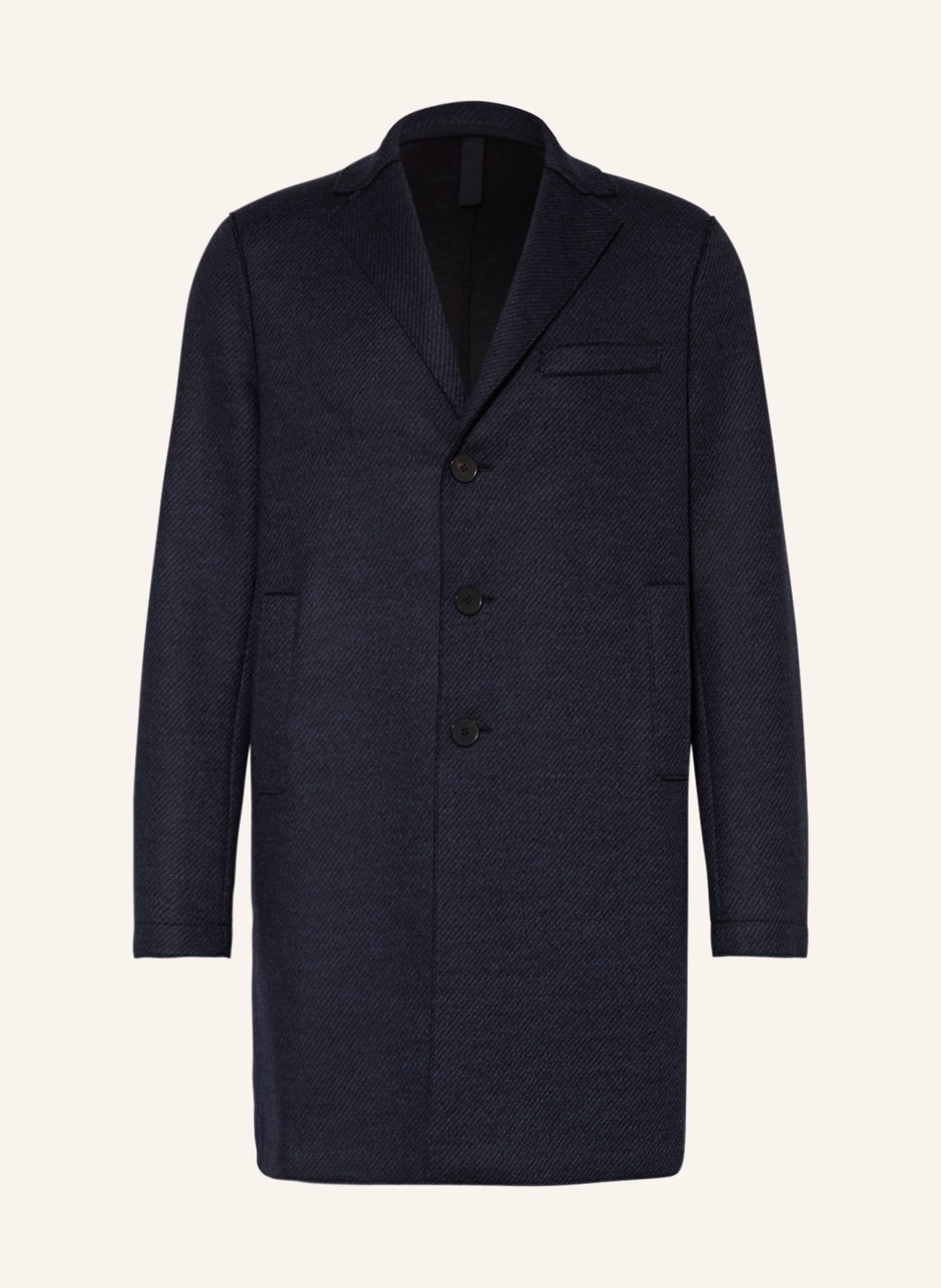 HARRIS WHARF LONDON Wool coat, Color: DARK BLUE (Image 1)