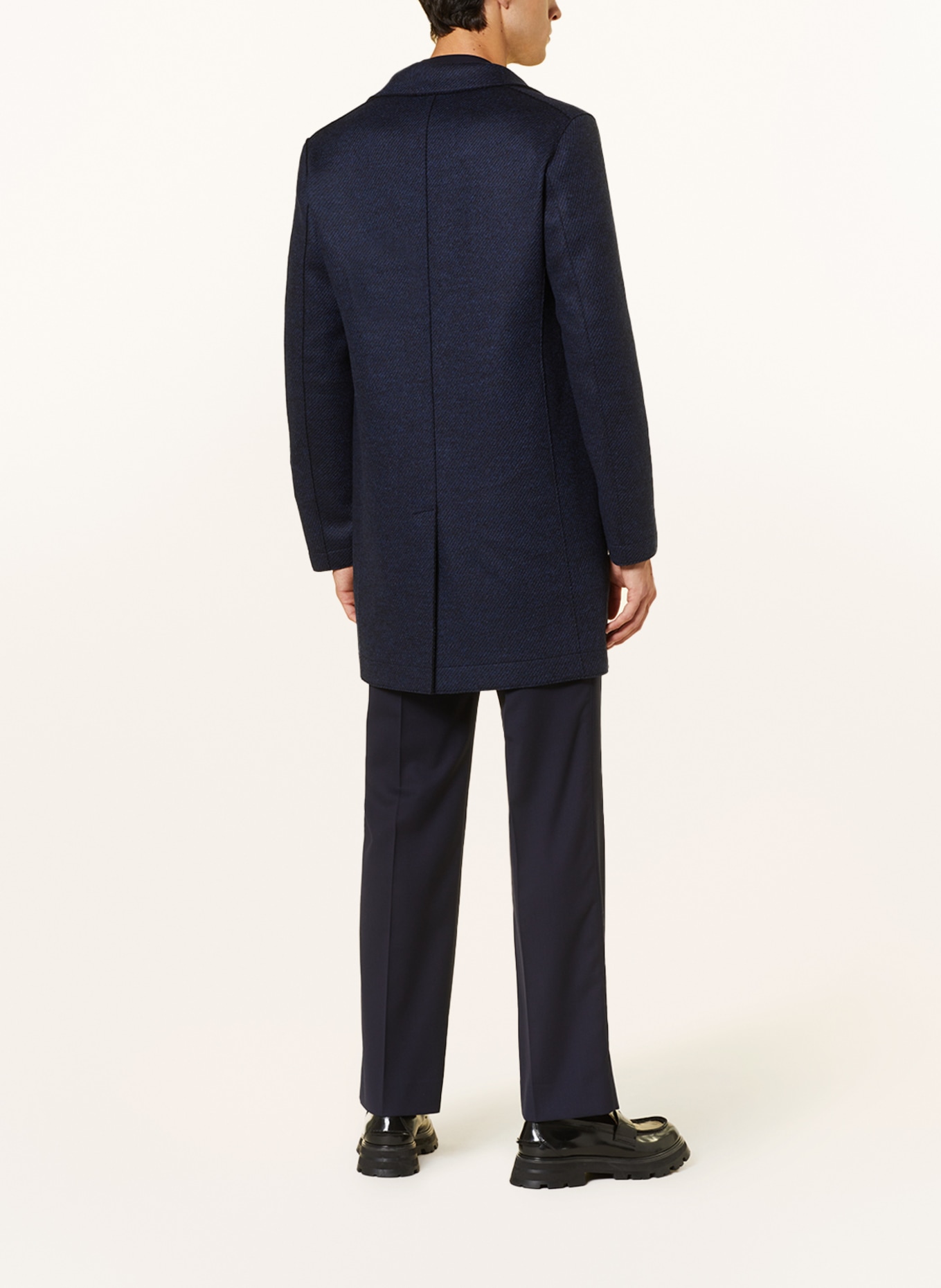 HARRIS WHARF LONDON Wool coat, Color: DARK BLUE (Image 3)