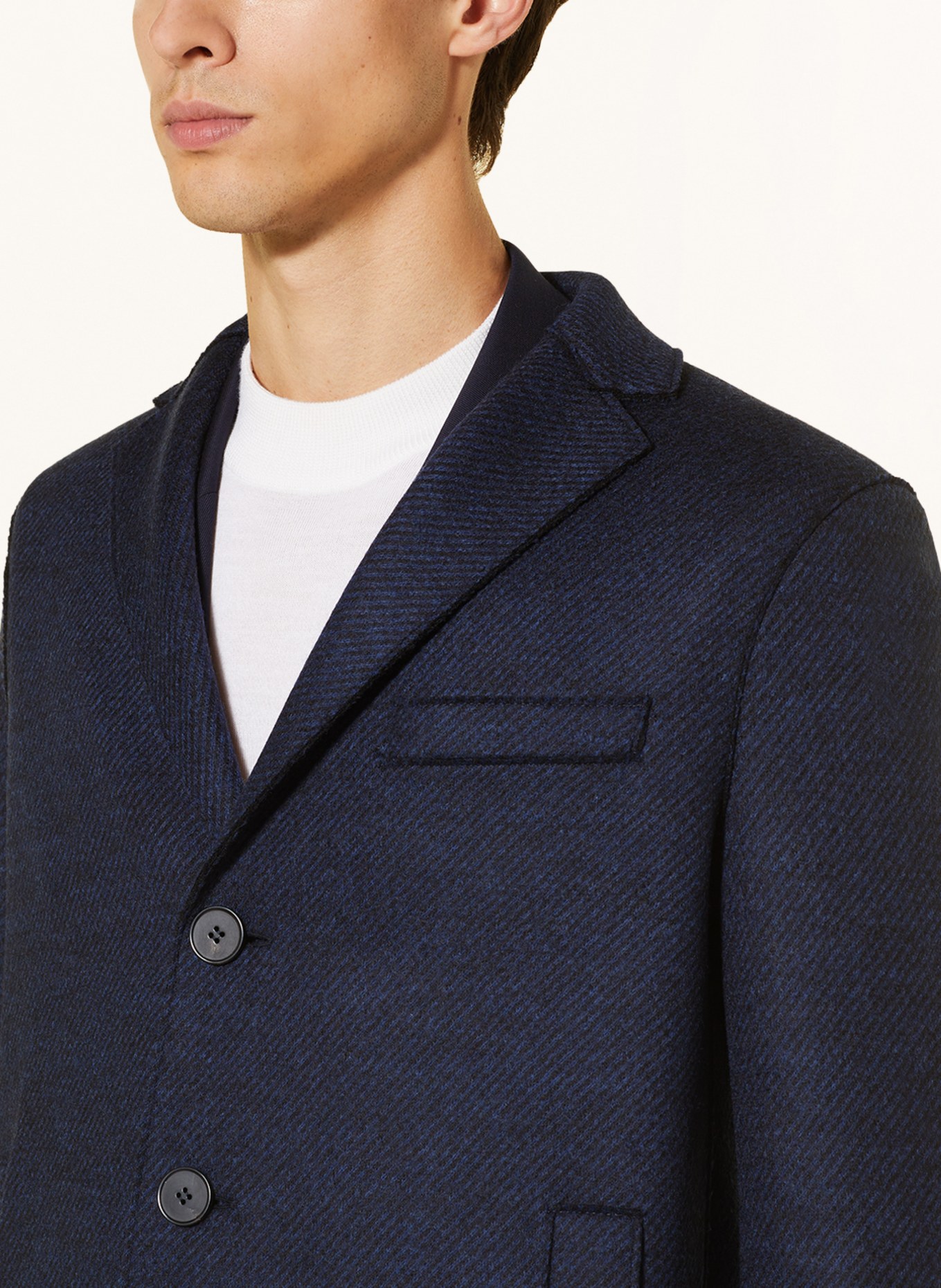 HARRIS WHARF LONDON Wool coat, Color: DARK BLUE (Image 4)