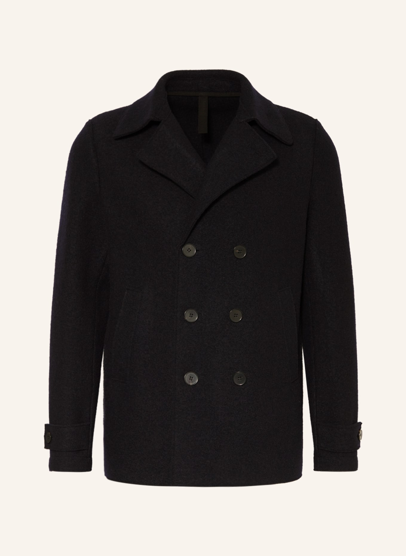 HARRIS WHARF LONDON Caban kabát, Barva: TMAVĚ MODRÁ (Obrázek 1)