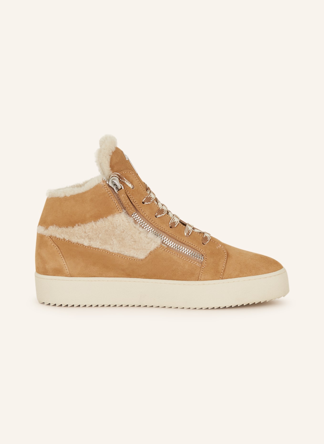 GIUSEPPE ZANOTTI DESIGN Boots KRISS with real fur, Color: CREAM/ CAMEL (Image 5)