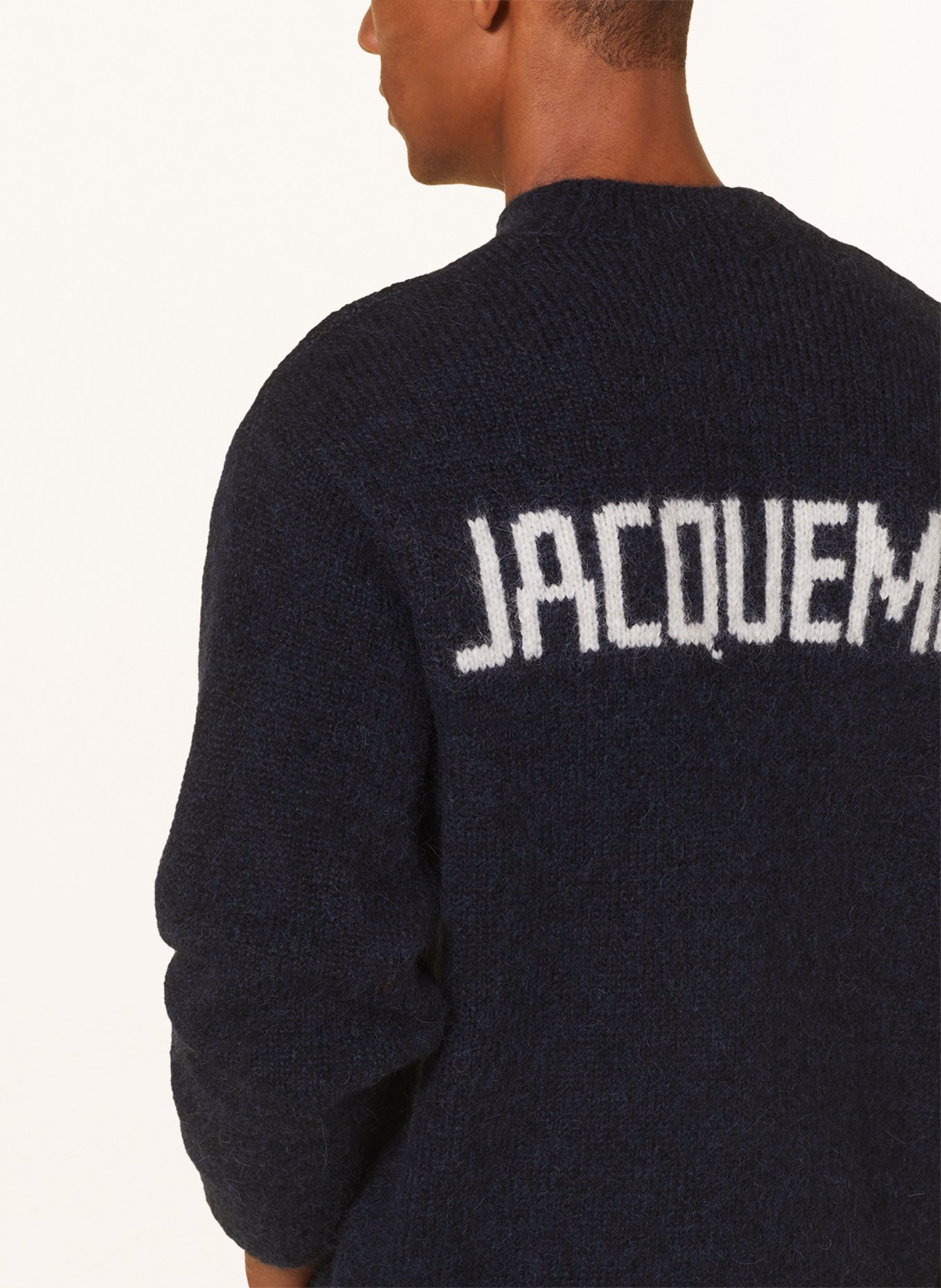 JACQUEMUS Pullover LA MAILLE PAVANE mit Alpaka, Farbe: DUNKELBLAU (Bild 4)
