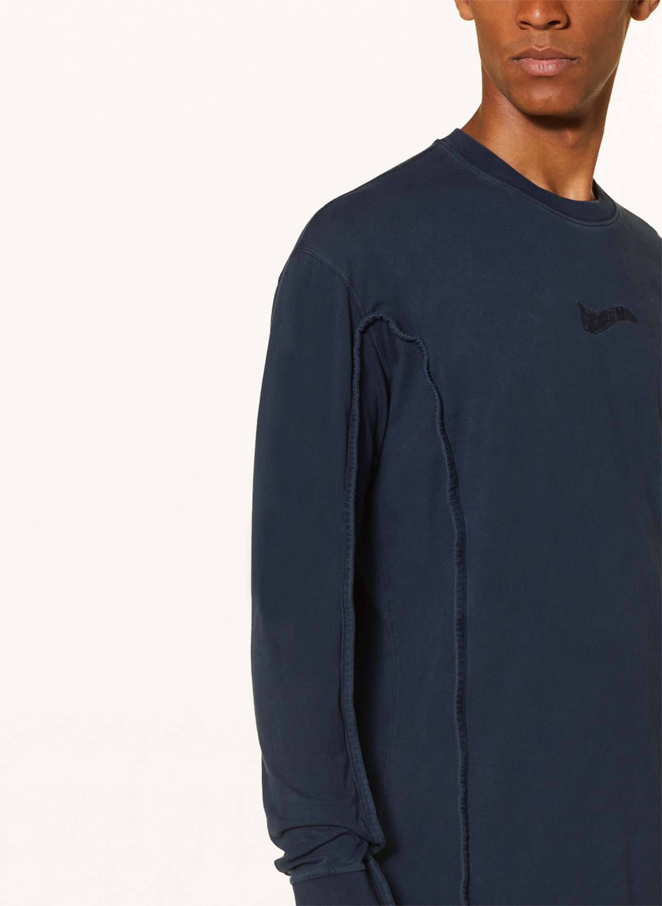 JACQUEMUS Long sleeve shirt LE TSHIRT CAMARGUE, Color: DARK BLUE (Image 4)