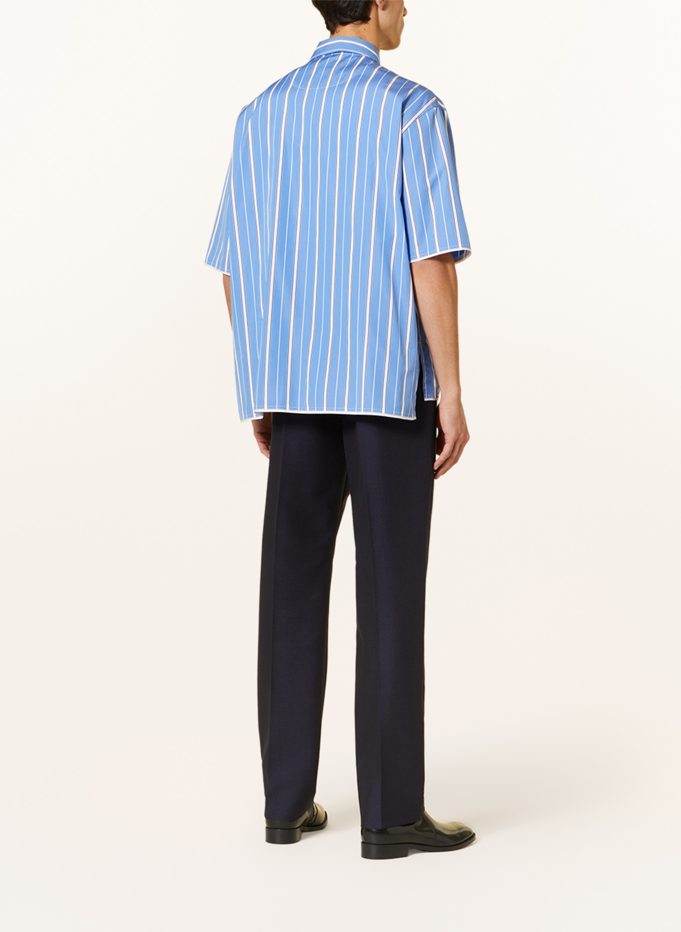 JACQUEMUS Short sleeve shirt LA CHEMISE CABRI comfort fit, Color: BLUE/ WHITE (Image 3)