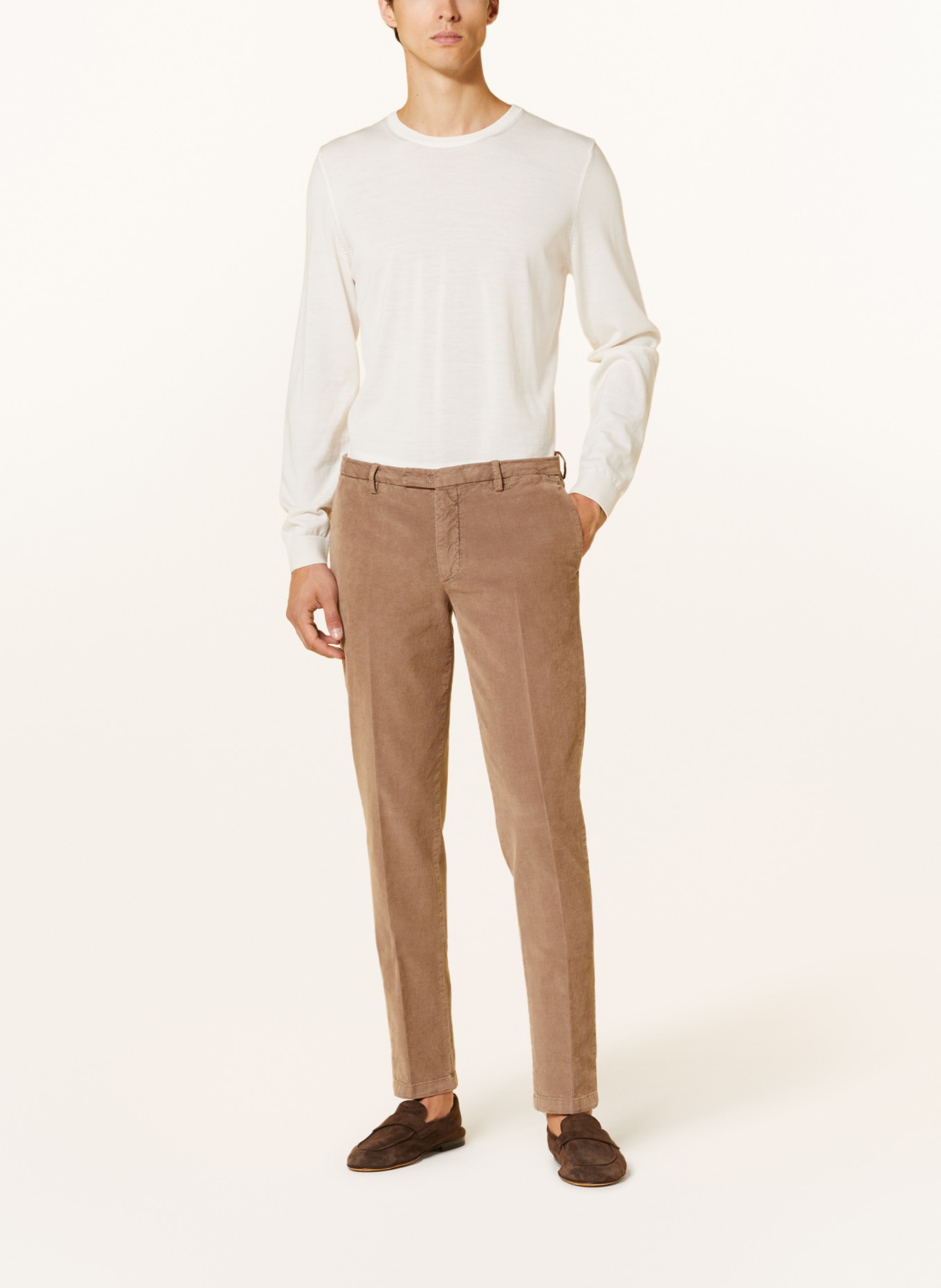BOGLIOLI Anzughose Extra Slim Fit aus Cord, Farbe: 438 Light Brown (Bild 3)