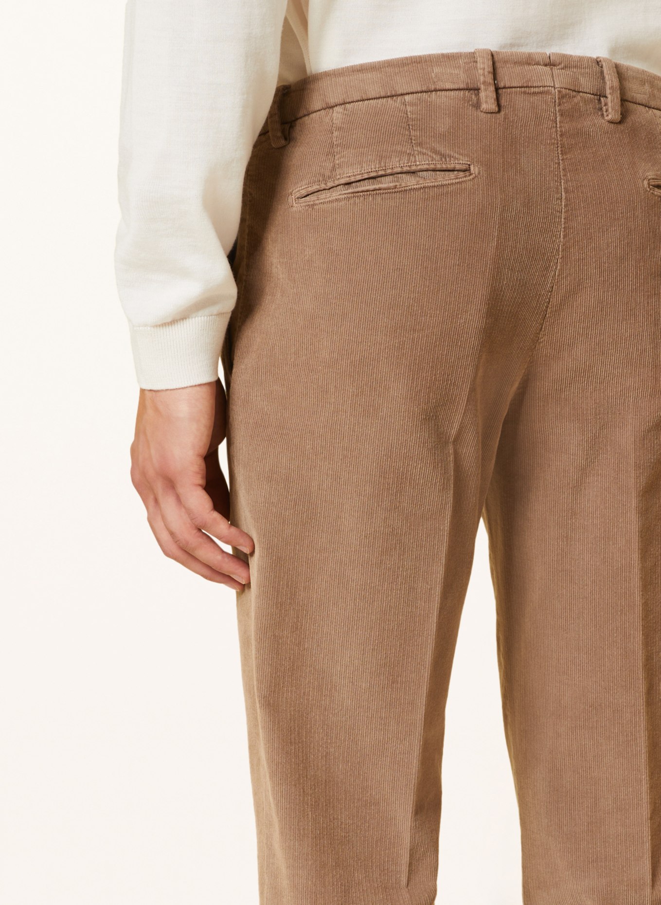 BOGLIOLI Anzughose Extra Slim Fit aus Cord, Farbe: 438 Light Brown (Bild 6)