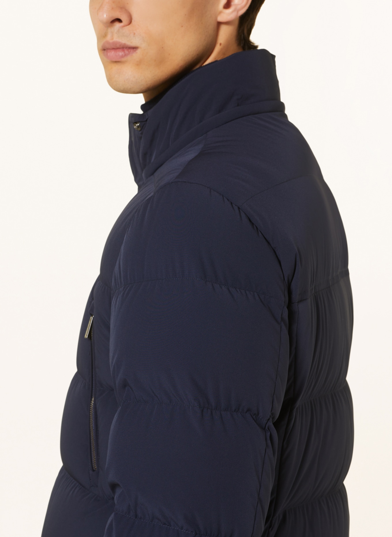 MOORER Péřový kabát GORNER s odnímatelnou kapucí, Barva: TMAVĚ MODRÁ (Obrázek 6)