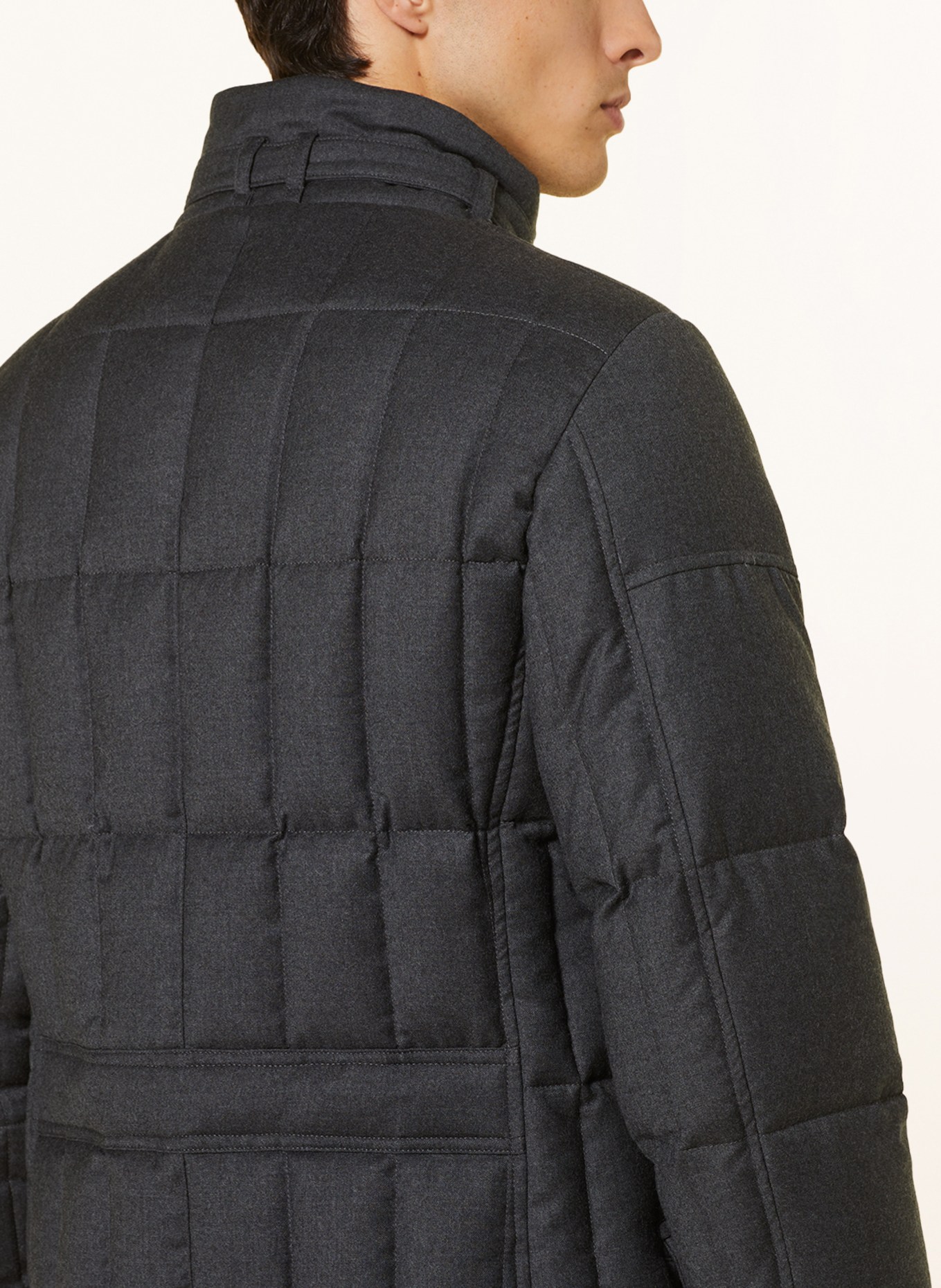 MOORER Down jacket MORRIS with removable real fur, Color: DARK GRAY (Image 5)