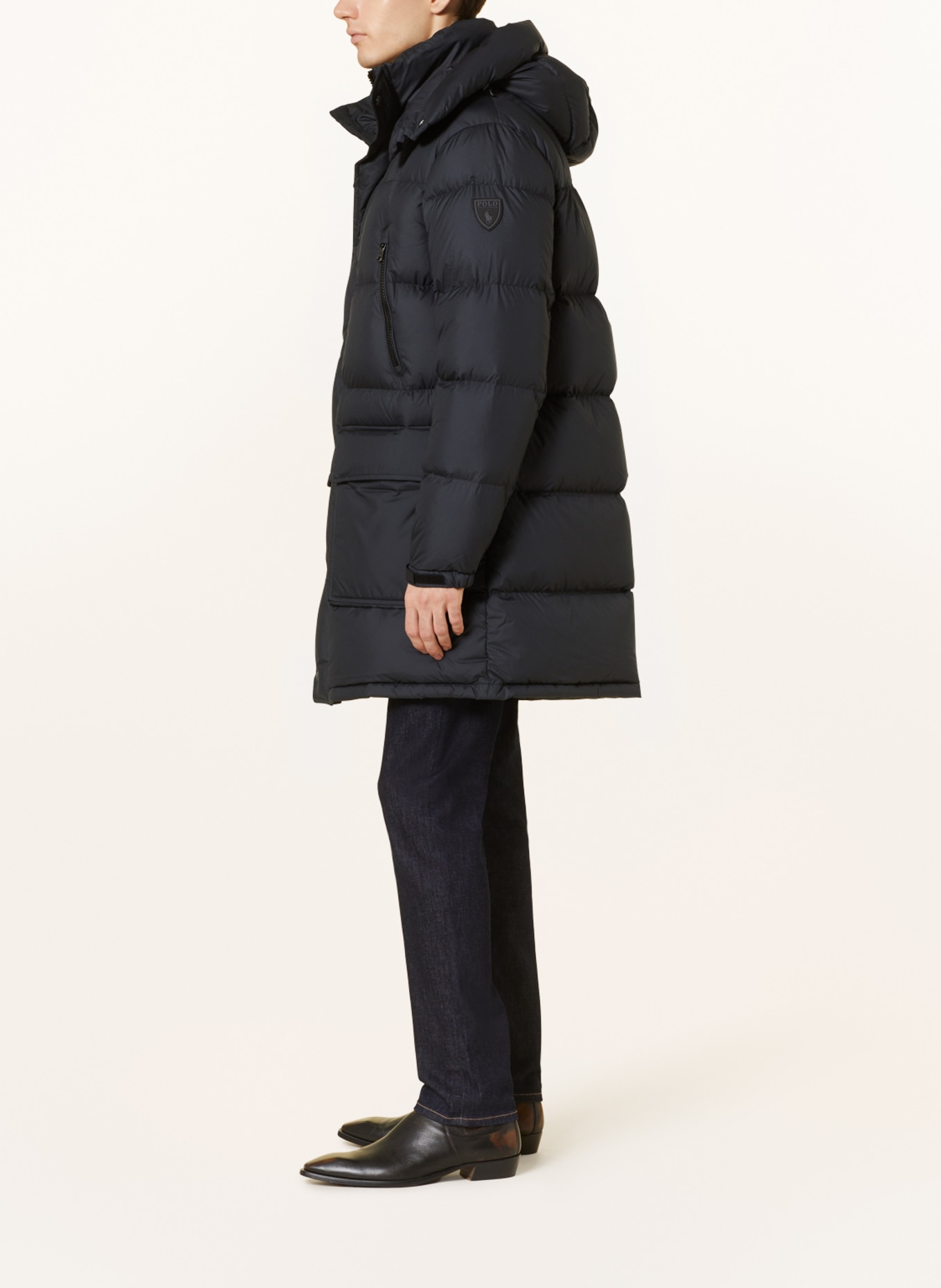 POLO RALPH LAUREN Down coat FORESTER with removable hood, Color: BLACK (Image 4)