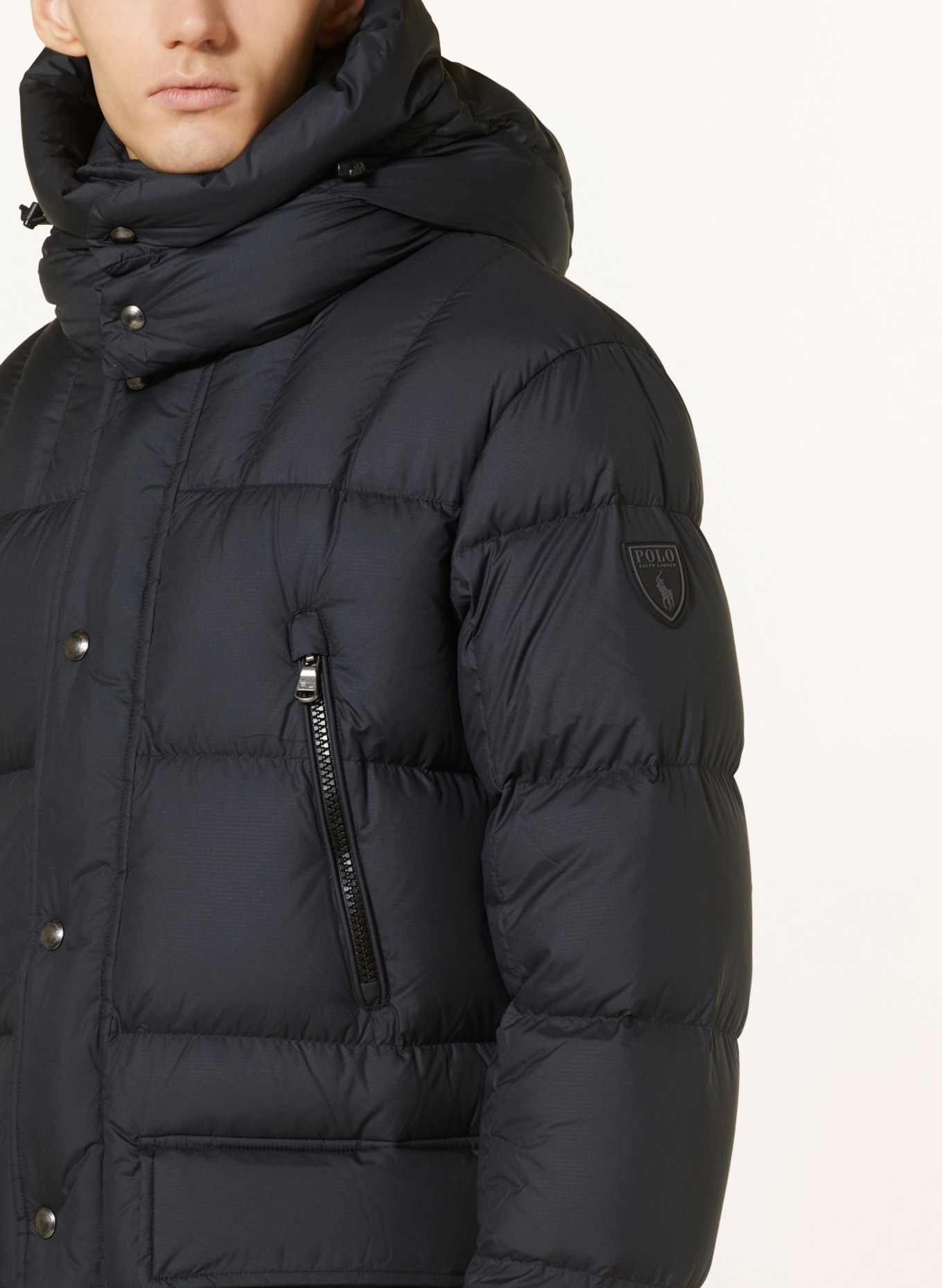 POLO RALPH LAUREN Down coat FORESTER with removable hood, Color: BLACK (Image 5)