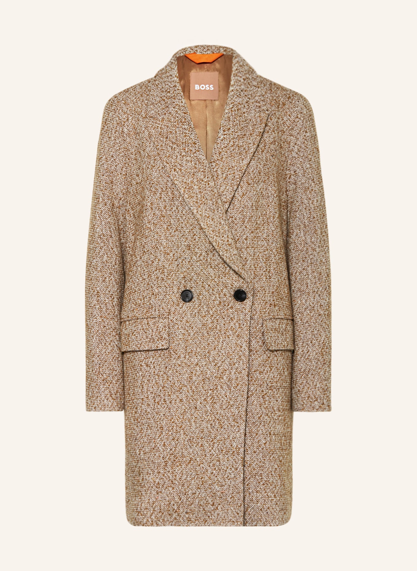 BOSS Tweed-Mantel CATOP, Farbe: WEISS/ CAMEL(Bild null)
