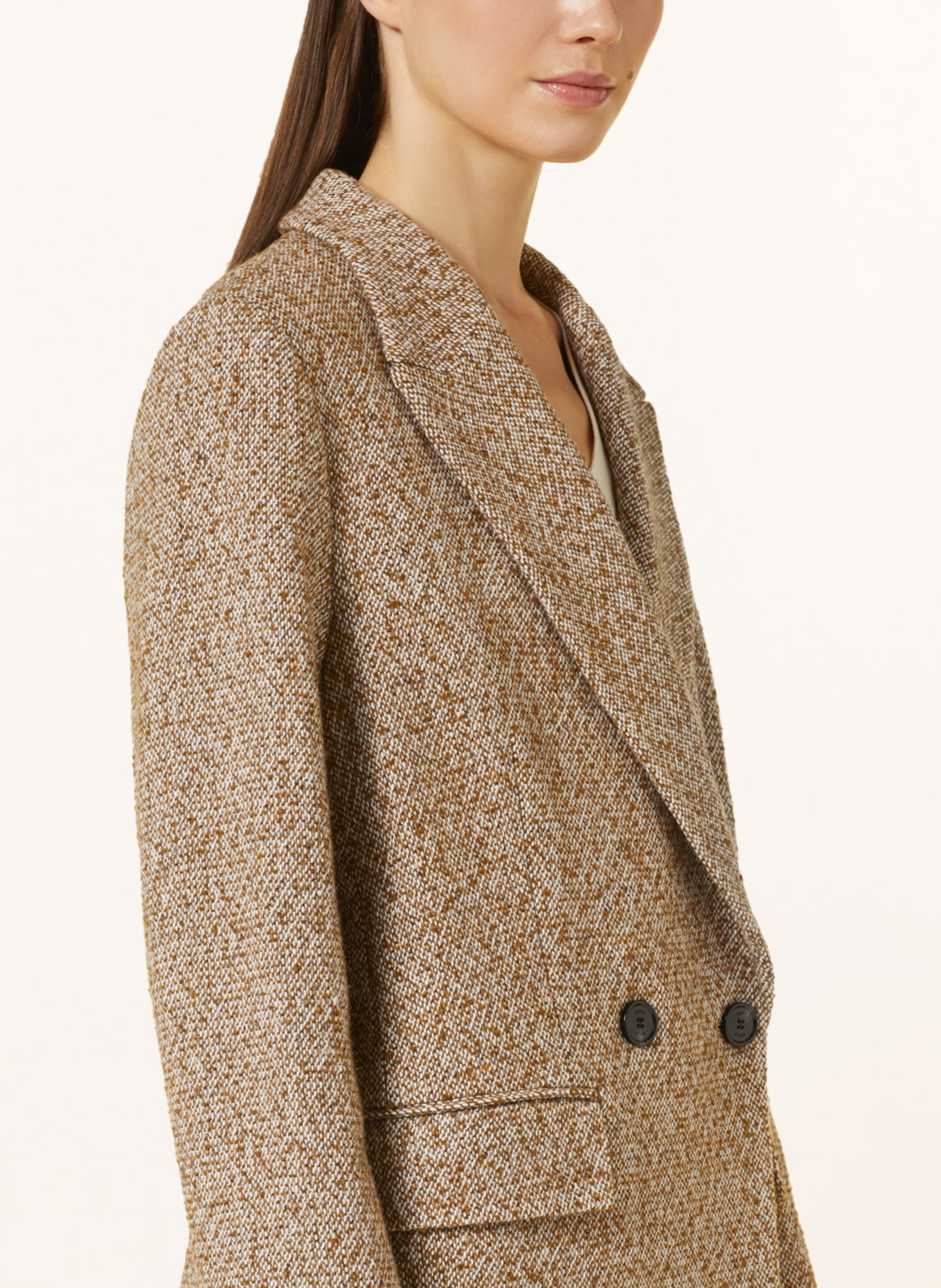 BOSS Tweed-Mantel CATOP, Farbe: WEISS/ CAMEL (Bild 4)
